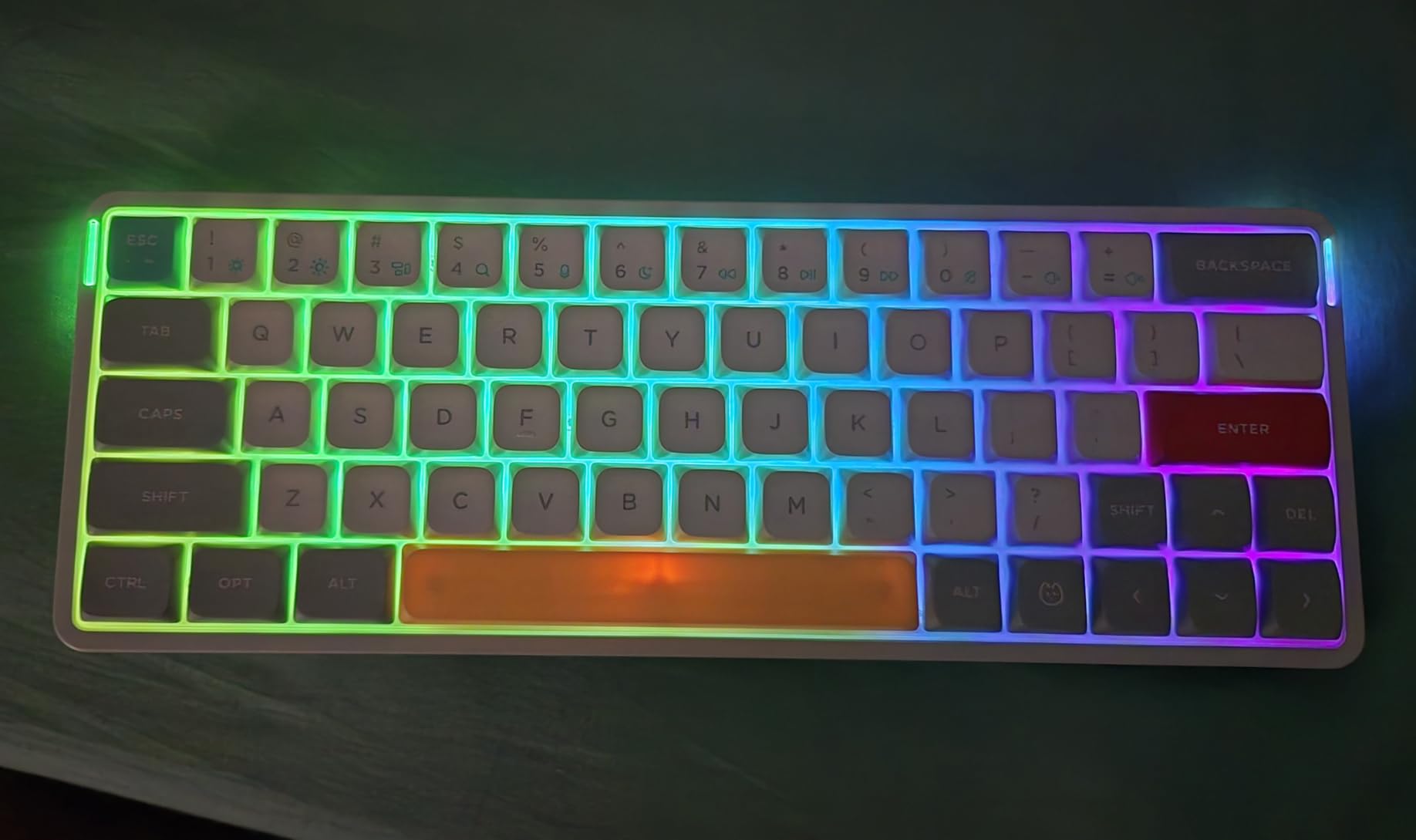 NuPhy Air60 V2 Portable Wireless Keyboard 60% Low Profile Mechanical Keyboard Support QMK/VIA Compatible with Windows/mac OS/Linux Supports Bluetooth 5.1/2.4GHz/Wired (USB-C) Grey-Gateron Aloe Switch customer photo 1