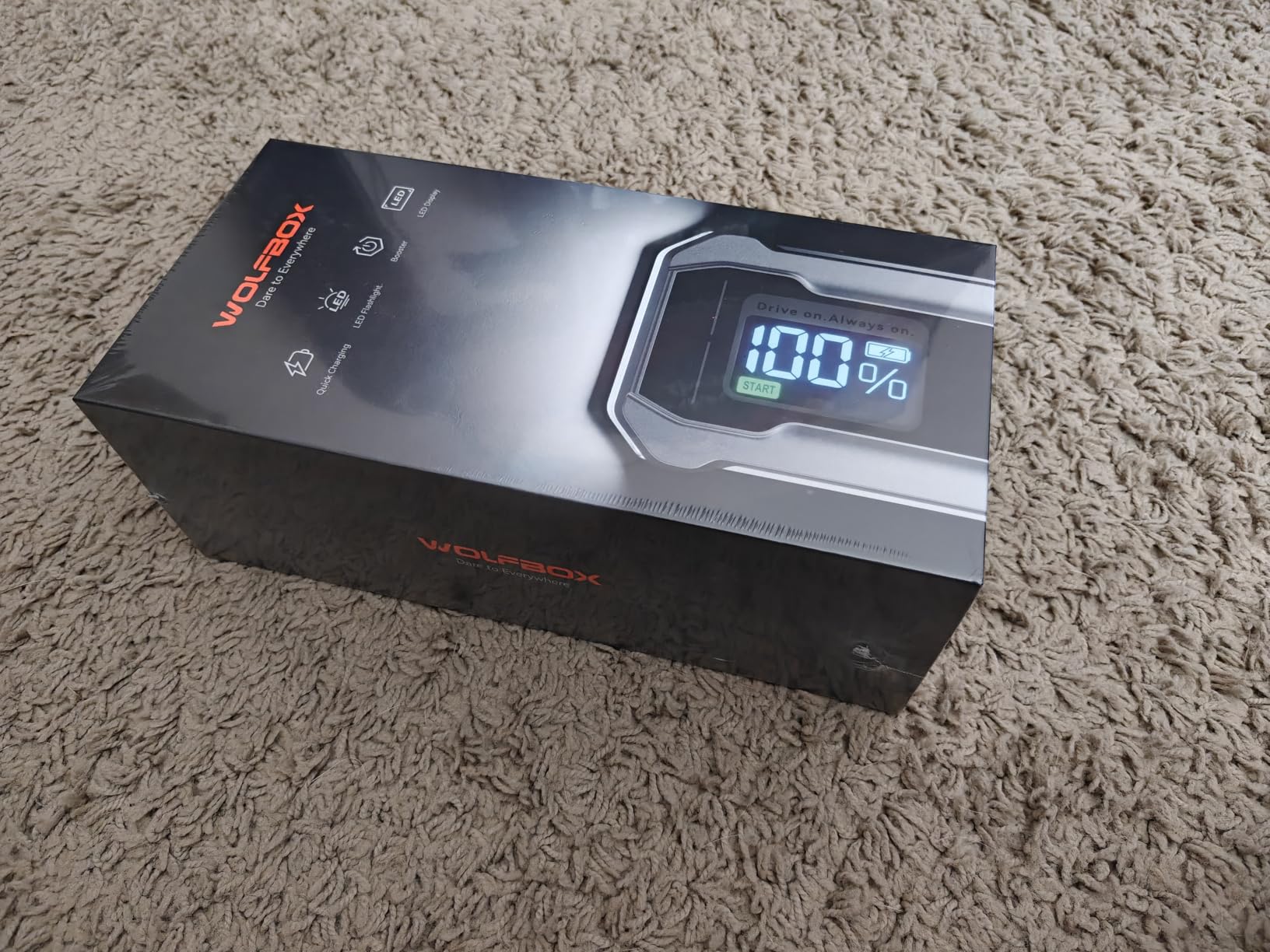 WOLFBOX 4000A Jump Starter, 12V Car Battery Jumper Starter Portable with 65W Quick Charger, LED Display, 88.8Wh Booster Jump Box Pack (10L Gas 10L Diesel Engine) customer photo 2