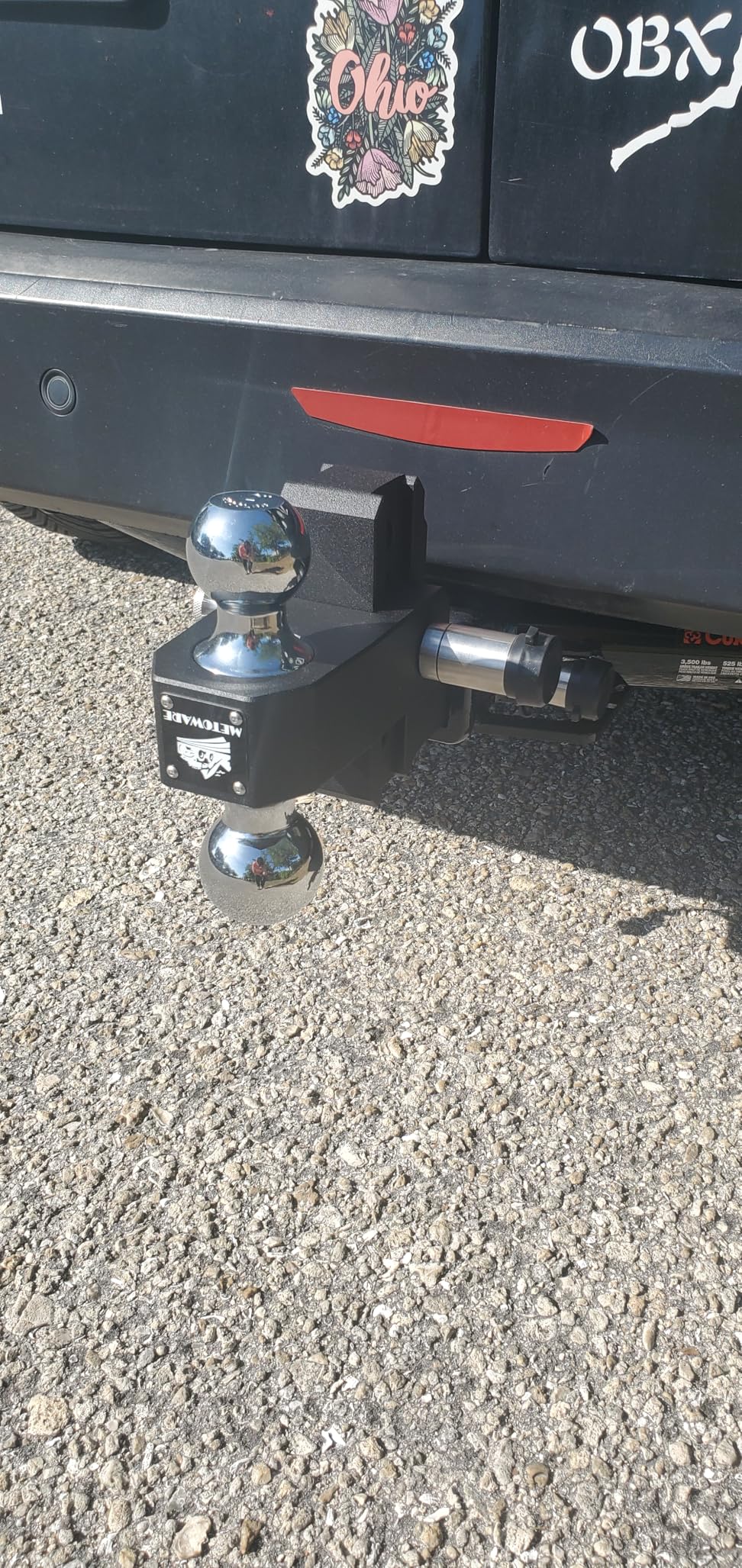 METOWARE Adjustable Trailer Hitch - Aluminum Tow Hitch Fits 2-Inch Receiver - Heavy Duty Drop Hitch with 4-Inch Drop/Rise for Truck (12,500 LBS GTW) customer photo 2