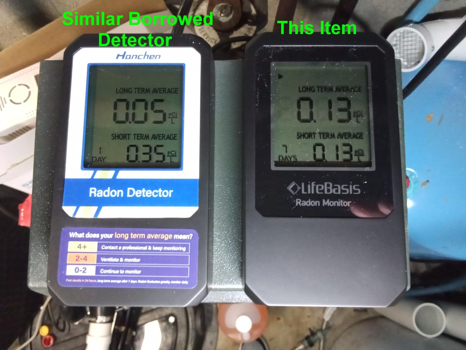 LifeBasis Radon Detector, Radon Test for Home with Long and Short Term Radon Meter, Home Radon Gas Monitor US Version-pCi/L (Update Version, Matte Black) customer photo 1