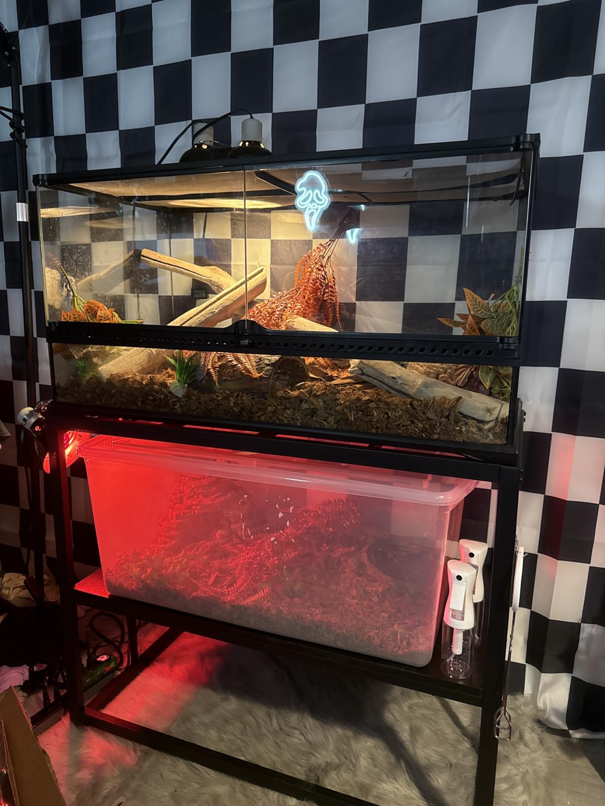 Urban Deco 55-75 Gallon Fish Tank Stand 900LBS Capacity, Metal Fish Tank Stand 48.4