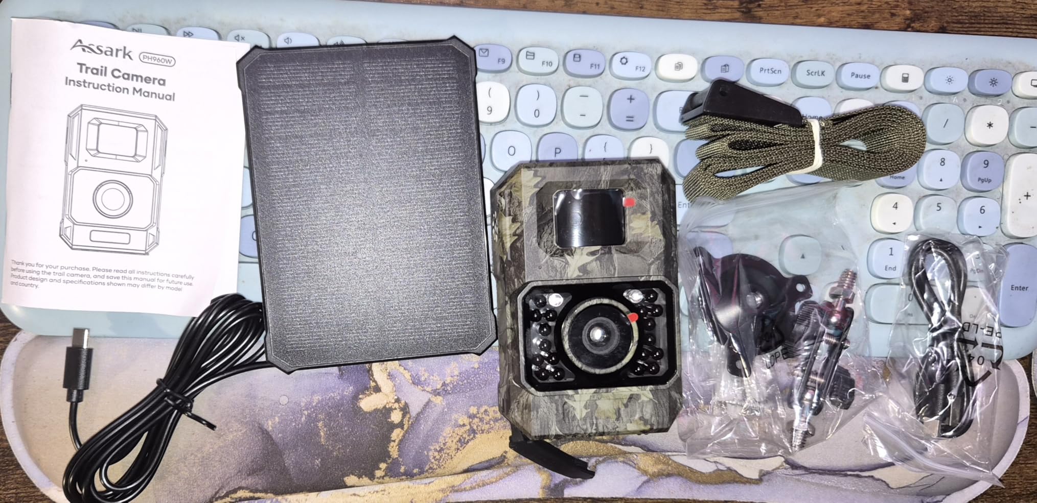 Assark Solar Trail Camera 48MP 30FPS, WiFi Bluetooth Game Camera with Motion Activated 0.2s Trigger, Night Vision Motion Activated IP66 Waterproof for Wildlife Scouting with 32GB Micro SD Card customer photo 1