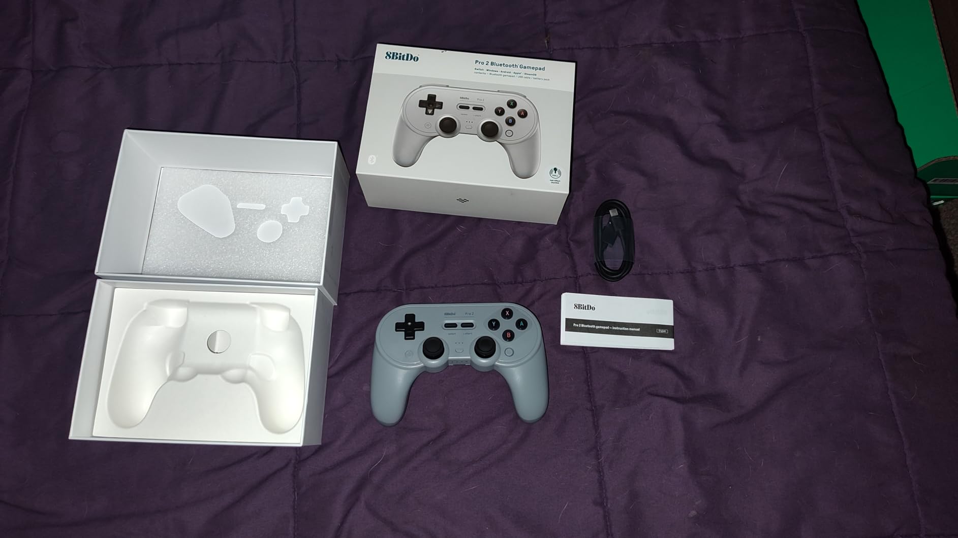 8BitDo Pro 2 Bluetooth Controller for Switch/Switch 2, Hall Effect Joysticks, 2 Pro Back Paddle Buttons, Wireless Gaming Controller for Switch, PC, Android, Steam Deck & Apple (Gray Edition) customer photo 1