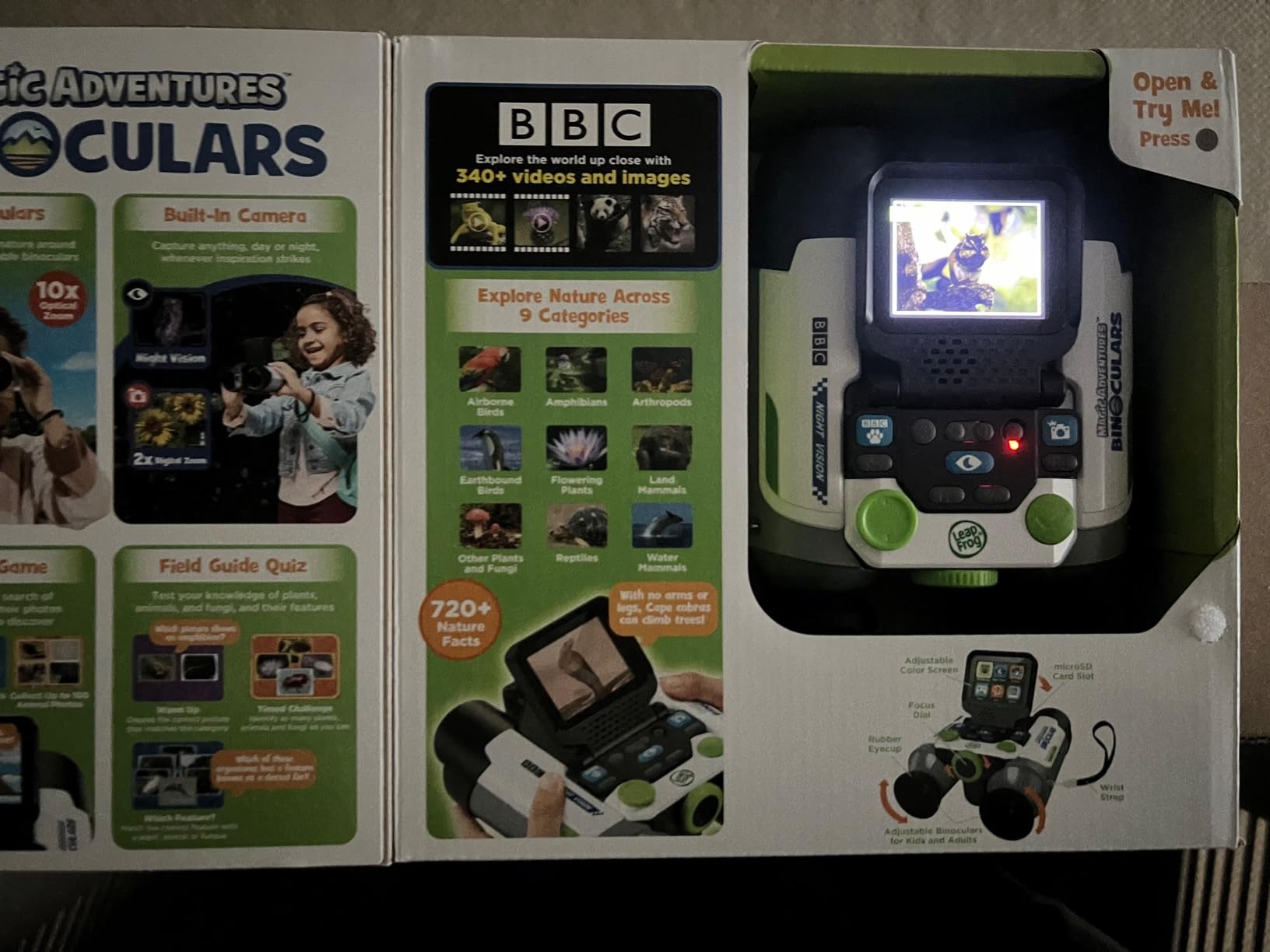 LeapFrog Magic Adventures Binoculars with Screen Capture, Night Vision for Kids Ages 4 and up, White customer photo 2