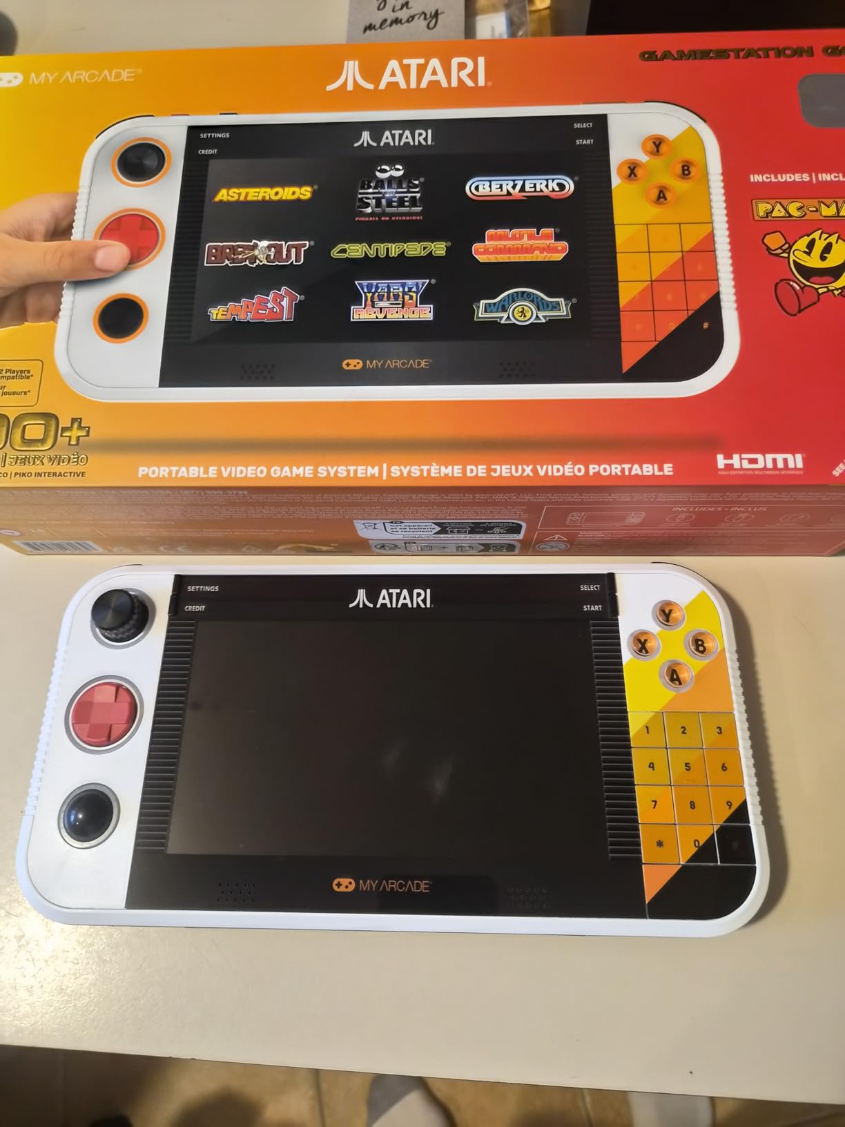My Arcade Atari Gamestation Go: Rechargeable Battery, Over 200+ Preloaded Retro Video Games Including Pac-Man, Atari: Recharged, & Balls of Steel, Wifi,Smartglow, 7 inch Display customer photo 2