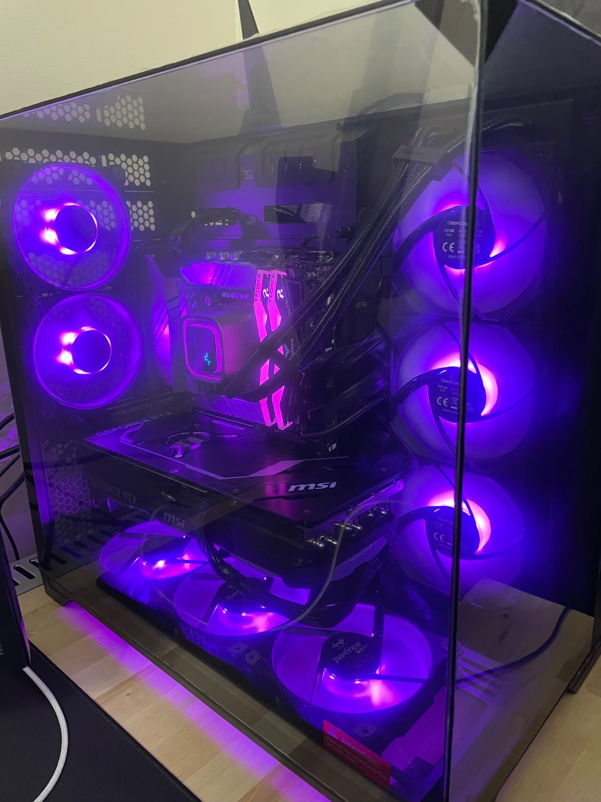 Skytech O11V Gaming PC Desktop, Intel i7 14700K 3.4 GHz (5.5GHz Turbo Boost), NVIDIA RTX 4080 Super 16GB GDDR6X, 2TB Gen4 SSD, 32GB DDR5 RAM 5600 RGB, 1000W Gold ATX 3.0 PSU, 360mm ARGB AIO, Wi-Fi customer photo 1