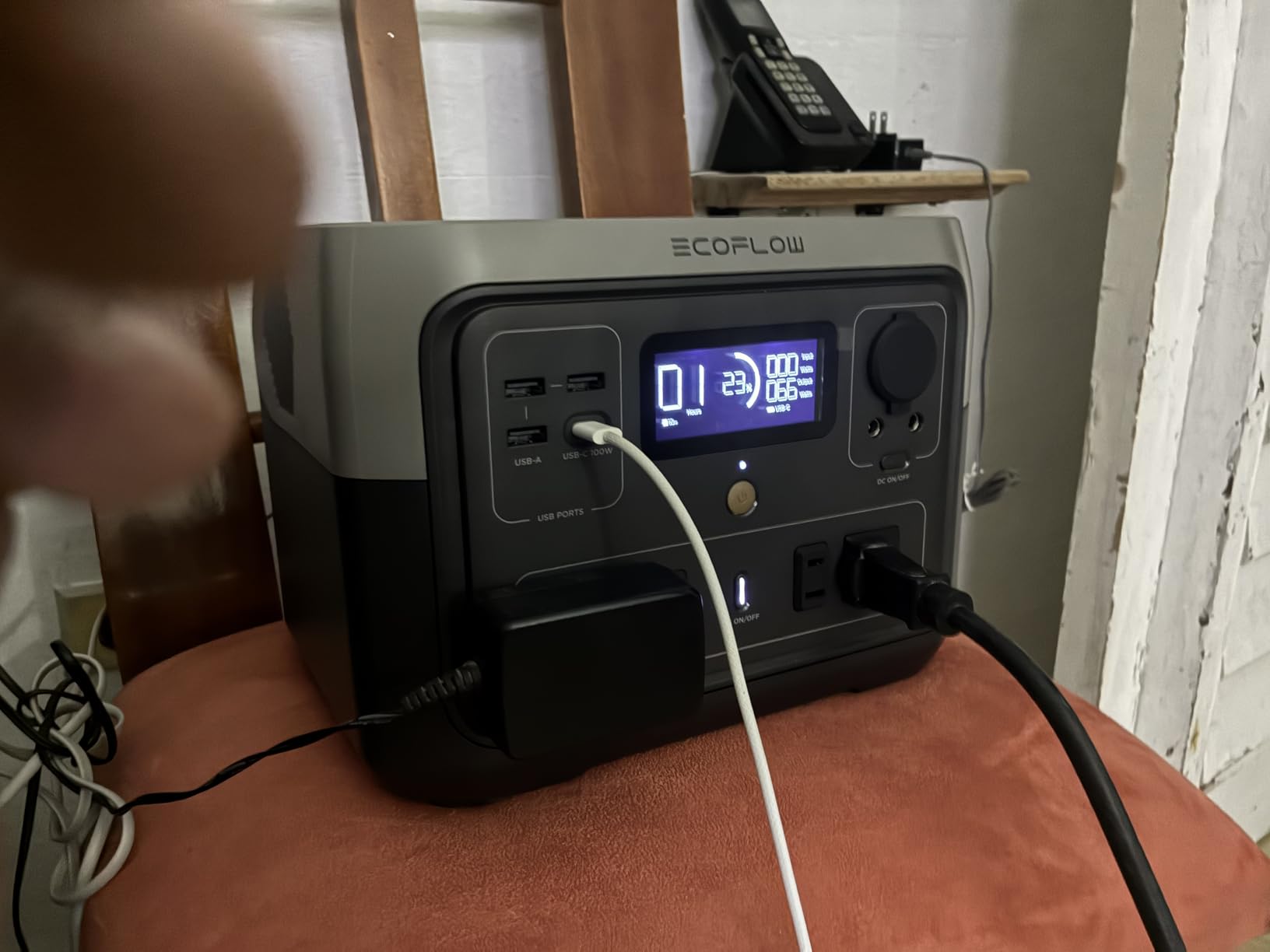 EF ECOFLOW Portable Power Station River 2 Max 500, 499Wh LiFePO4 Battery/ 1 Hour Fast Charging, Up to 1000W Output Solar Generator (Solar Panel Optional) for Outdoor Camping/RVs/Home Use customer photo 2
