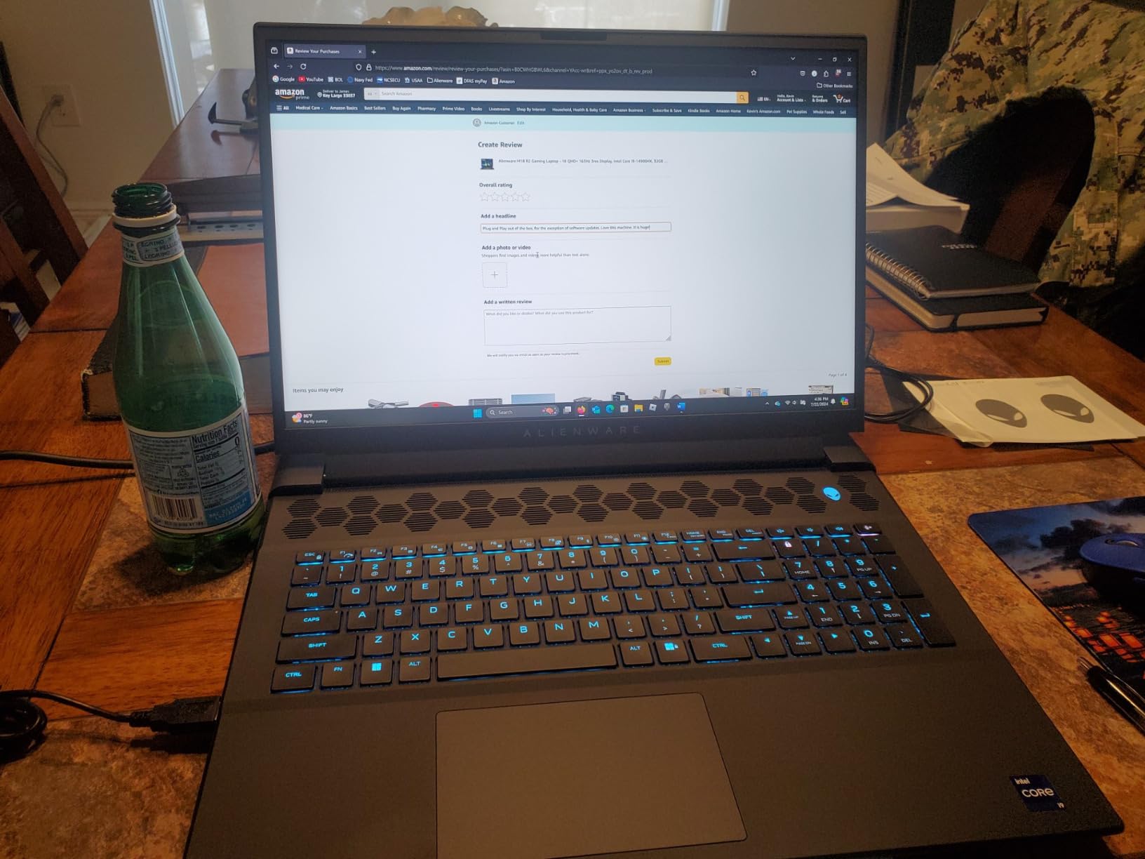 Alienware M18 R2 Gaming Laptop - 18 QHD+ 165Hz 3ms Display, Intel Core i9-14900HX, 32GB DDR5 RAM, 1TB SSD, NVIDIA GeForce RTX 4080 12 GB GDDR6, Windows 11 Home customer photo 1