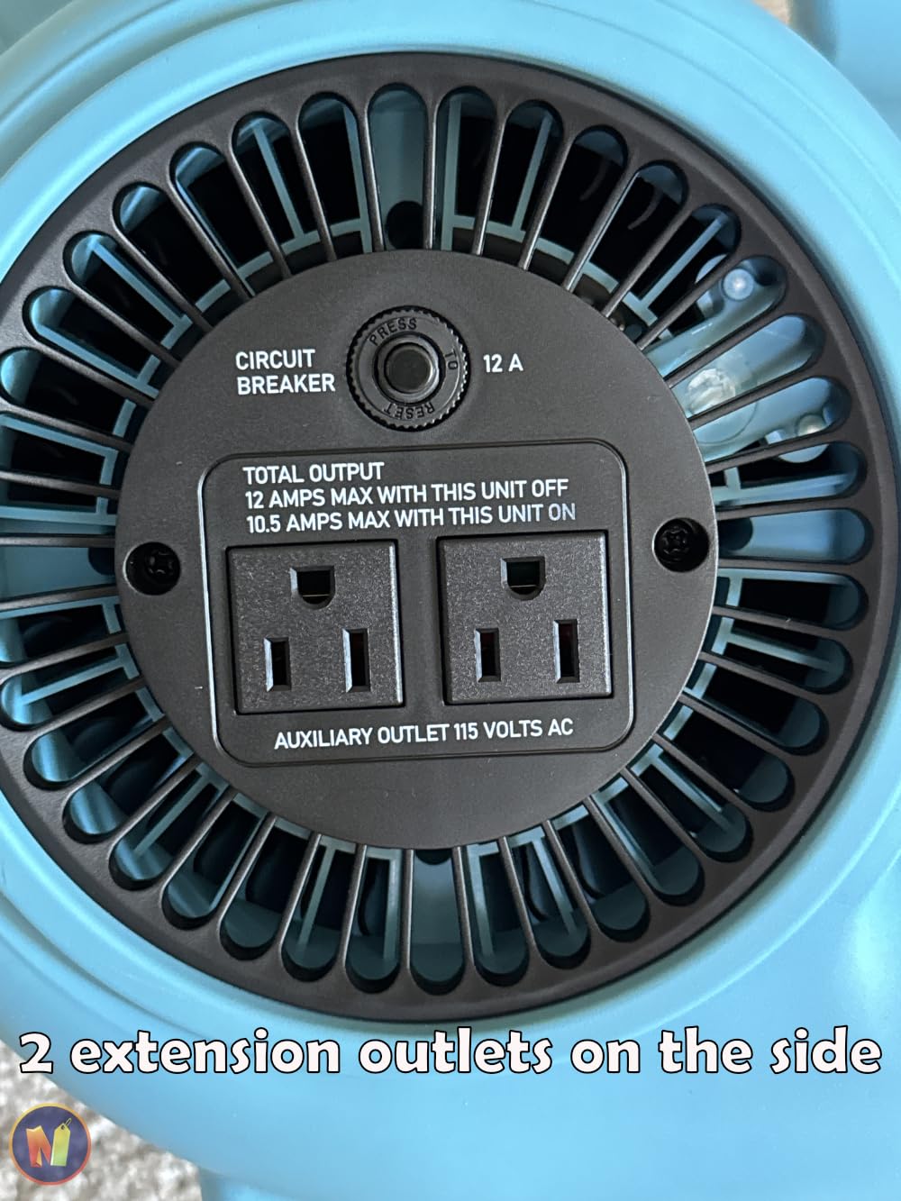 ALORAIR 600 CFM Air Mover Blower Fan for Industrial, Workshop, and Home Use - 3 Speeds, 5 Adjustable Angles and Daisy Chain - Ideal for Water Damage Restoration and Plumbing - GF600A Blue customer photo 1