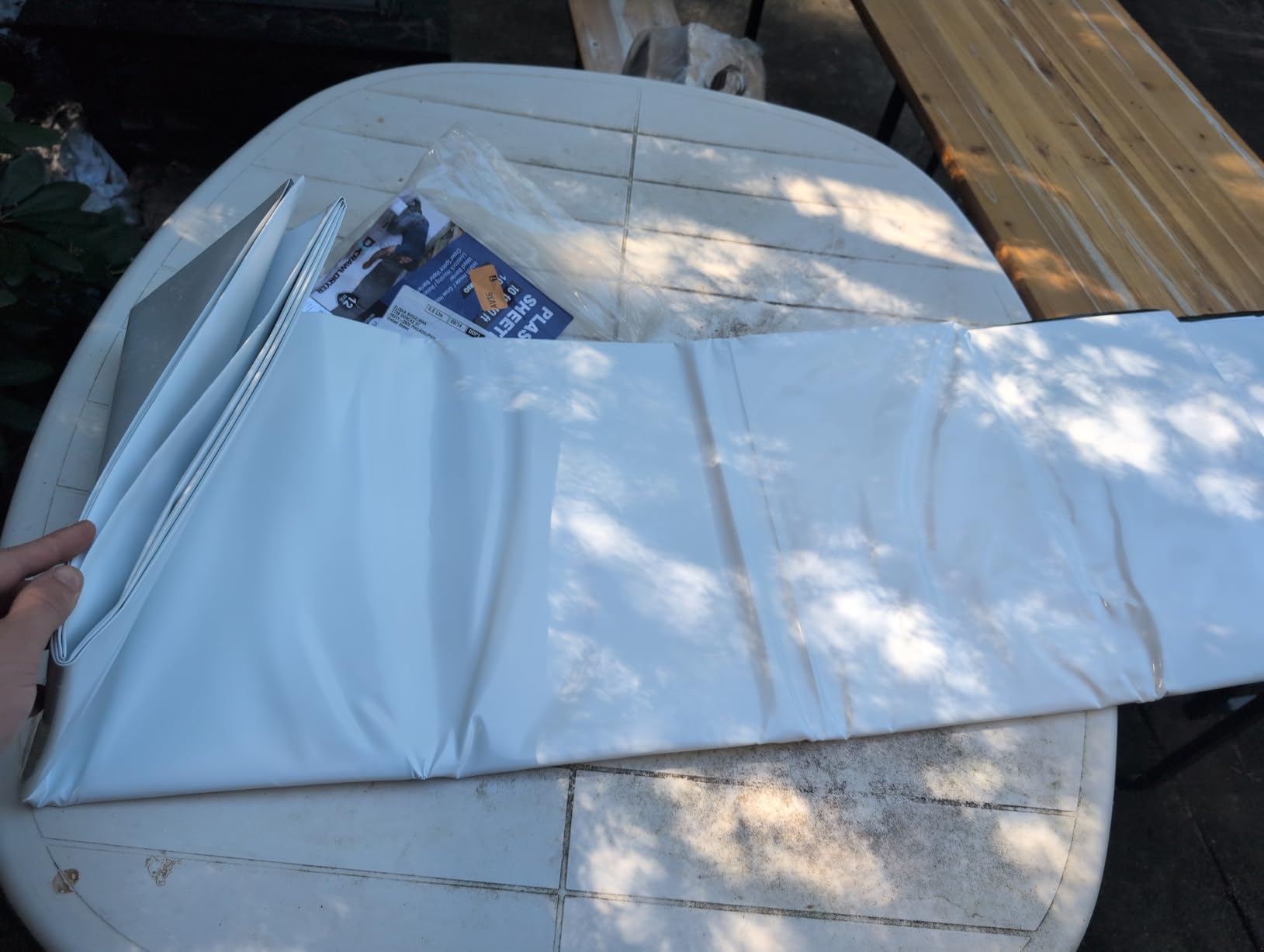 Crawl Space Vapor Barrier - 14 mil 10' x 100', Vapor Barrier for Crawlspace Encapsulation kit, Vapor Barrier Plastic Material, Crawlspace Liner, Heavy Duty Plastic sheeting, Black and White Panda Film customer photo 1
