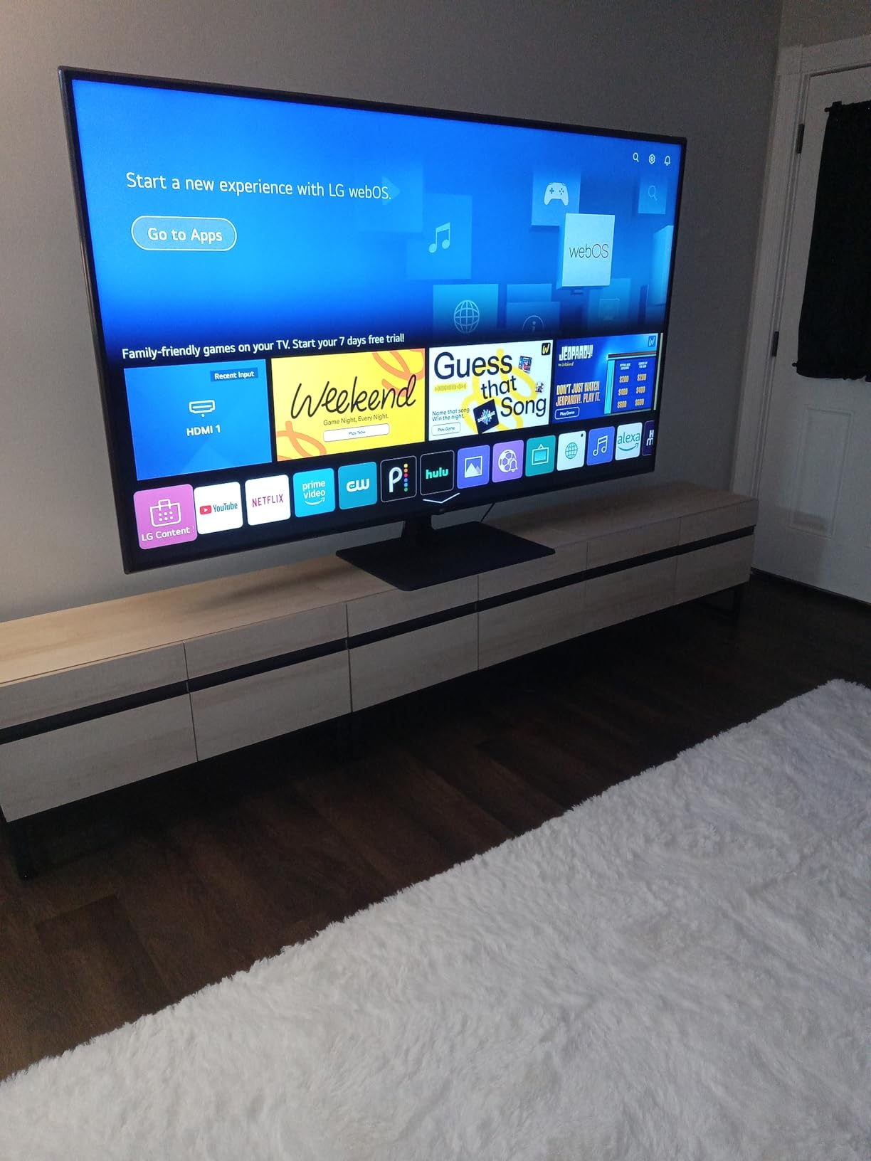 WAMPAT 3-in-1 Modern TV Stand for Up to 110 Inch TVs, Large Wood Entertainment Center Media Console with Storage Cabinets and Metal Base for Living Room, Oak customer photo 1