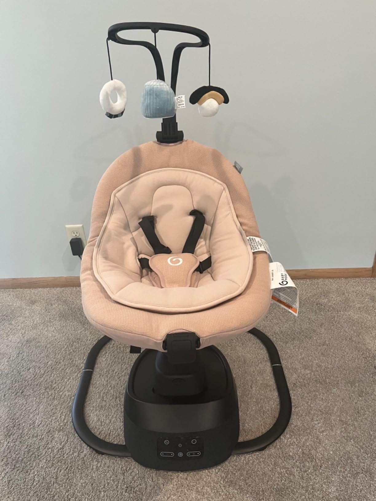 Babymoov Swoon Evolution Smart Electric Baby Swing, Bluetooth-Connected, 8 Motions, 360 Reclining Seat, Music Streaming, Voice Recording, Personalized Lullabies, Mobile App Control, Infant Included customer photo 1