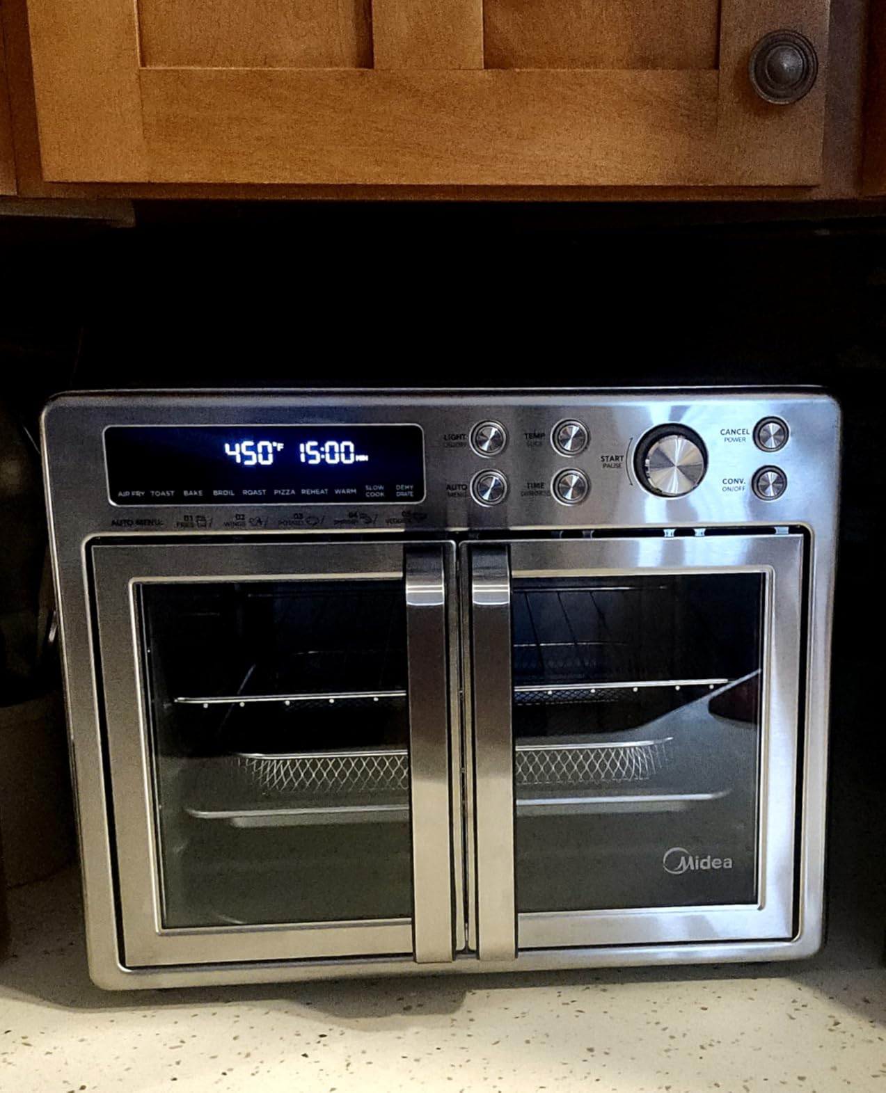 Midea Flexify Classic French Door Toaster Oven Air Fryer Combo, 10-in-1 Large Capacity 26.4 QT Countertop Oven, 25% Faster Cooking and 90% Less Oil, Stainless Steel customer photo 2