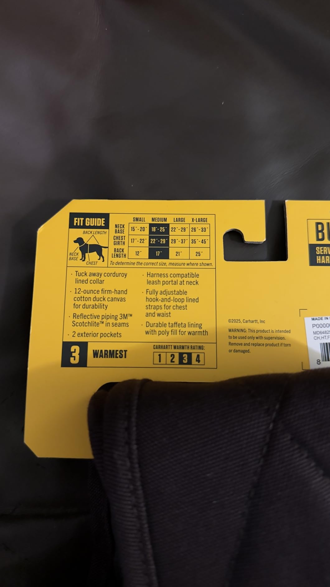 Carhartt Firm Duck Insulated Dog Chore Coat, Durable Weather Resistant Jacket for Cold and Windy Conditions, PFAS Free (Carhartt Brown), Large customer photo 1