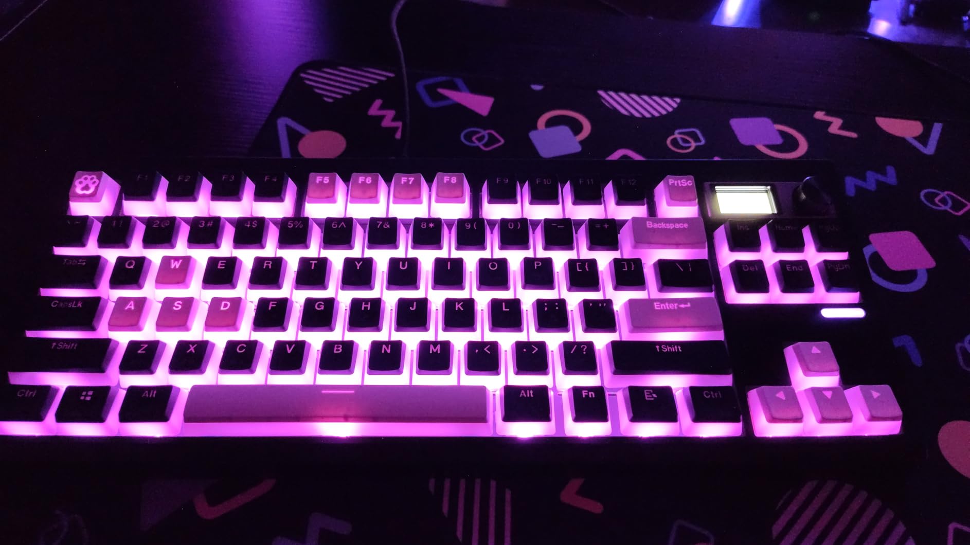 GMK87 TKL Mechanical Keyboard Kit Tri-Mode for 3/5pin Switches,85 Keys+Rotary Knob+TFT-LCD Screen Hotswap PCB Gasket Mounted,VIA Programmable DIY Keyboard Kit (Black) customer photo 1