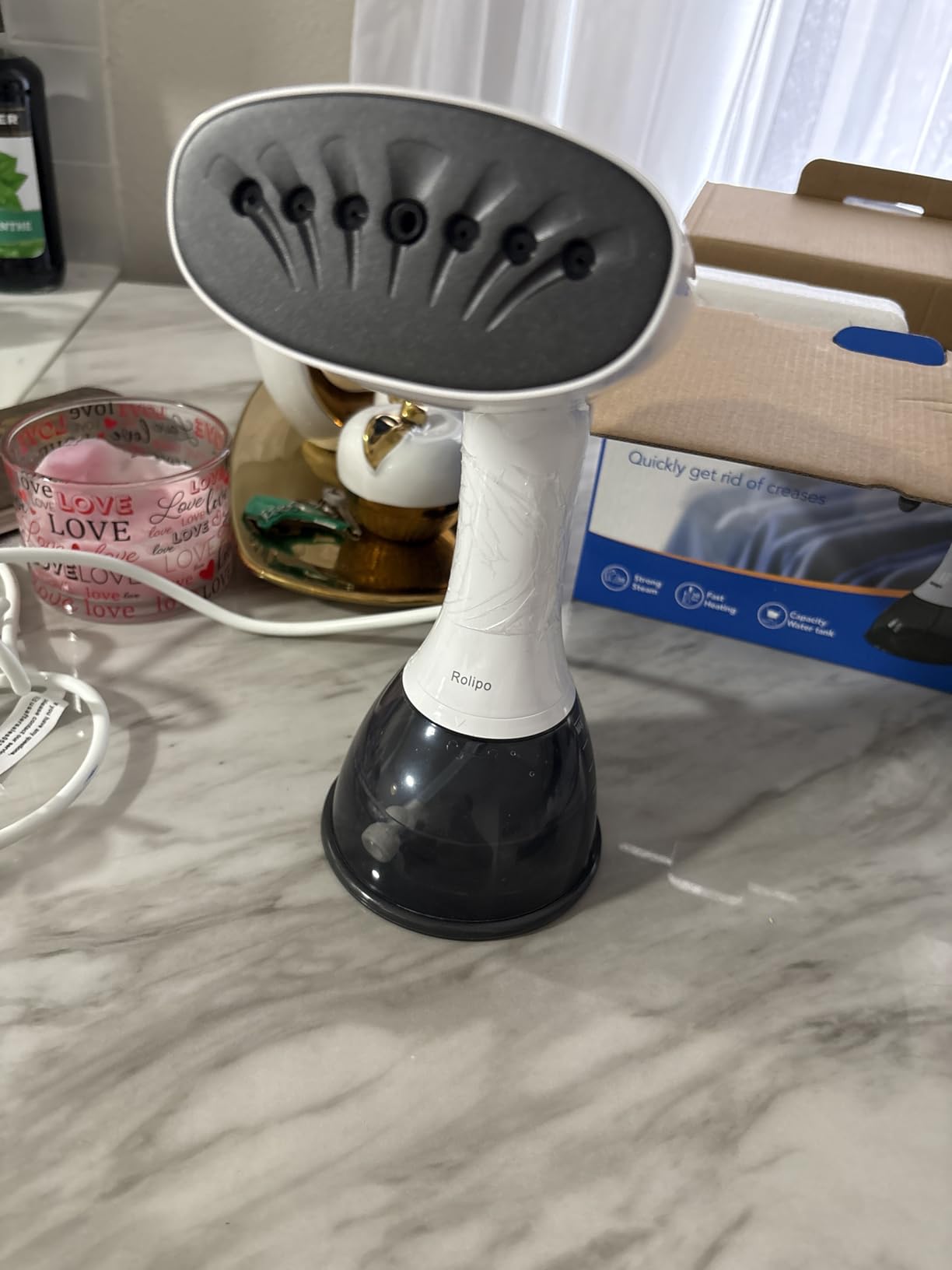Steamer for Clothes 1350W, Clothes Steamer for Home, Office, Travel, Upgraded 400ML Large Capacity Water Tank customer photo 1