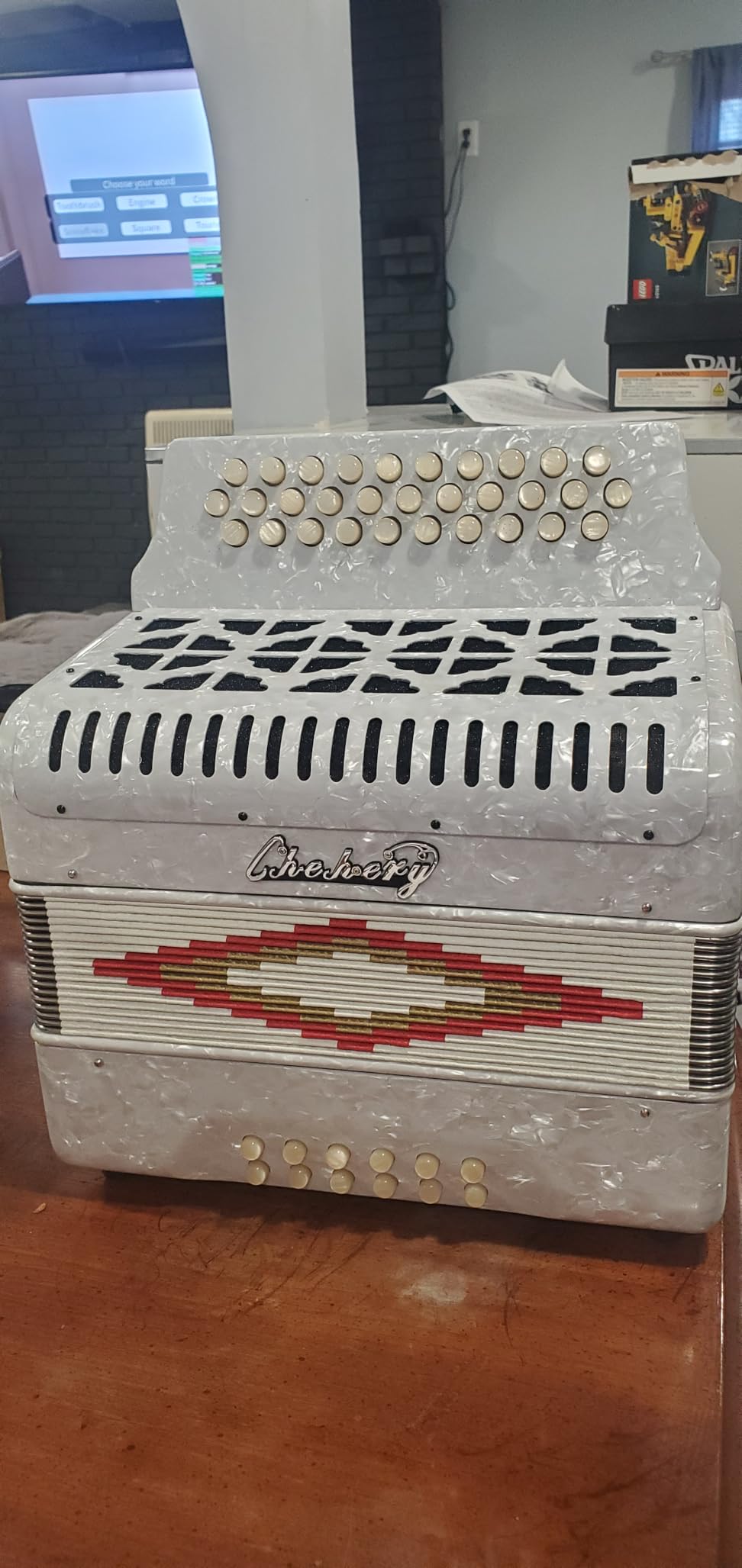 Accordion 31 Key 12 Bass, Push-Pull Diatonic G/C/F Tone for Adults Beginner, Folk/Stage/Practice, with Case/Strap/Gloves/Wipe(Gray) customer photo 1