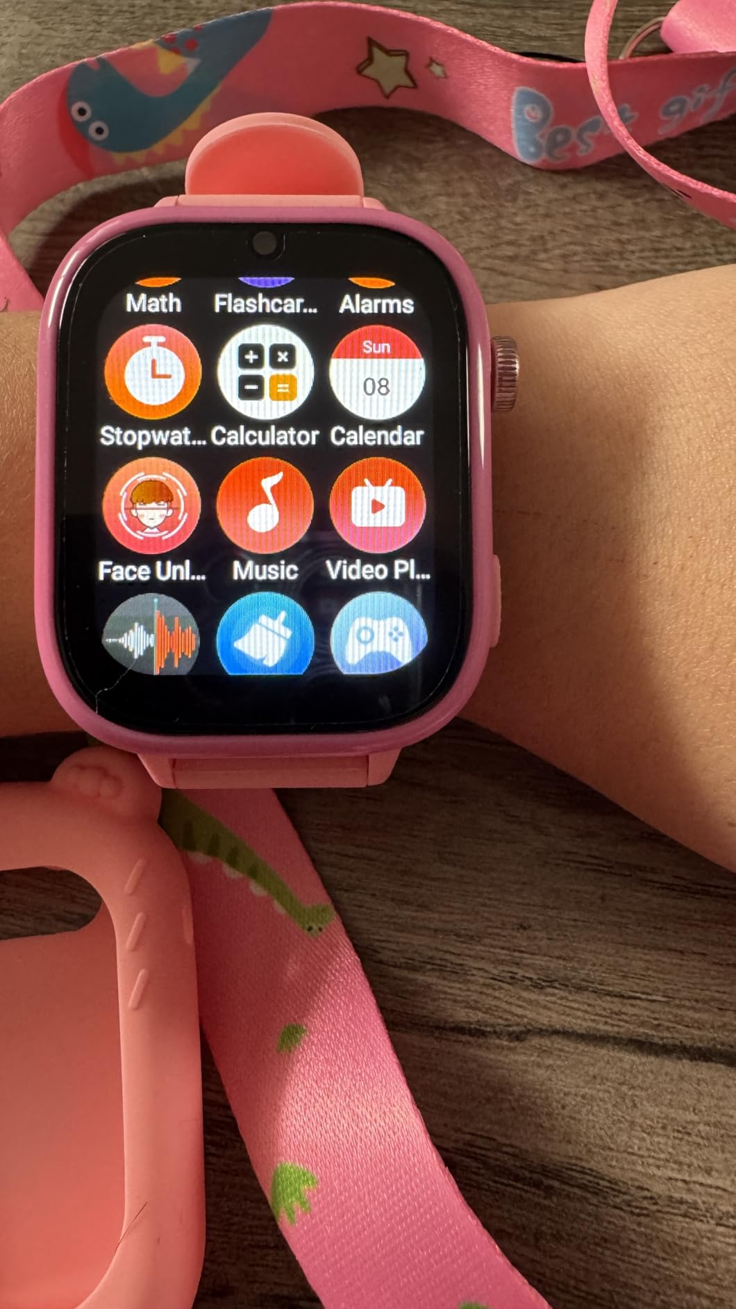 OKYUK 4G Kids Smart Watches Girls Gifts Age 3-12, Smart Watch for Kids with 47 Games, Two-Way Calling Feature, SOS Emergency Call Camera Video Recorder Gift Toys for Girls Ages 5 6 7 8 9 10 (Black) customer photo 1