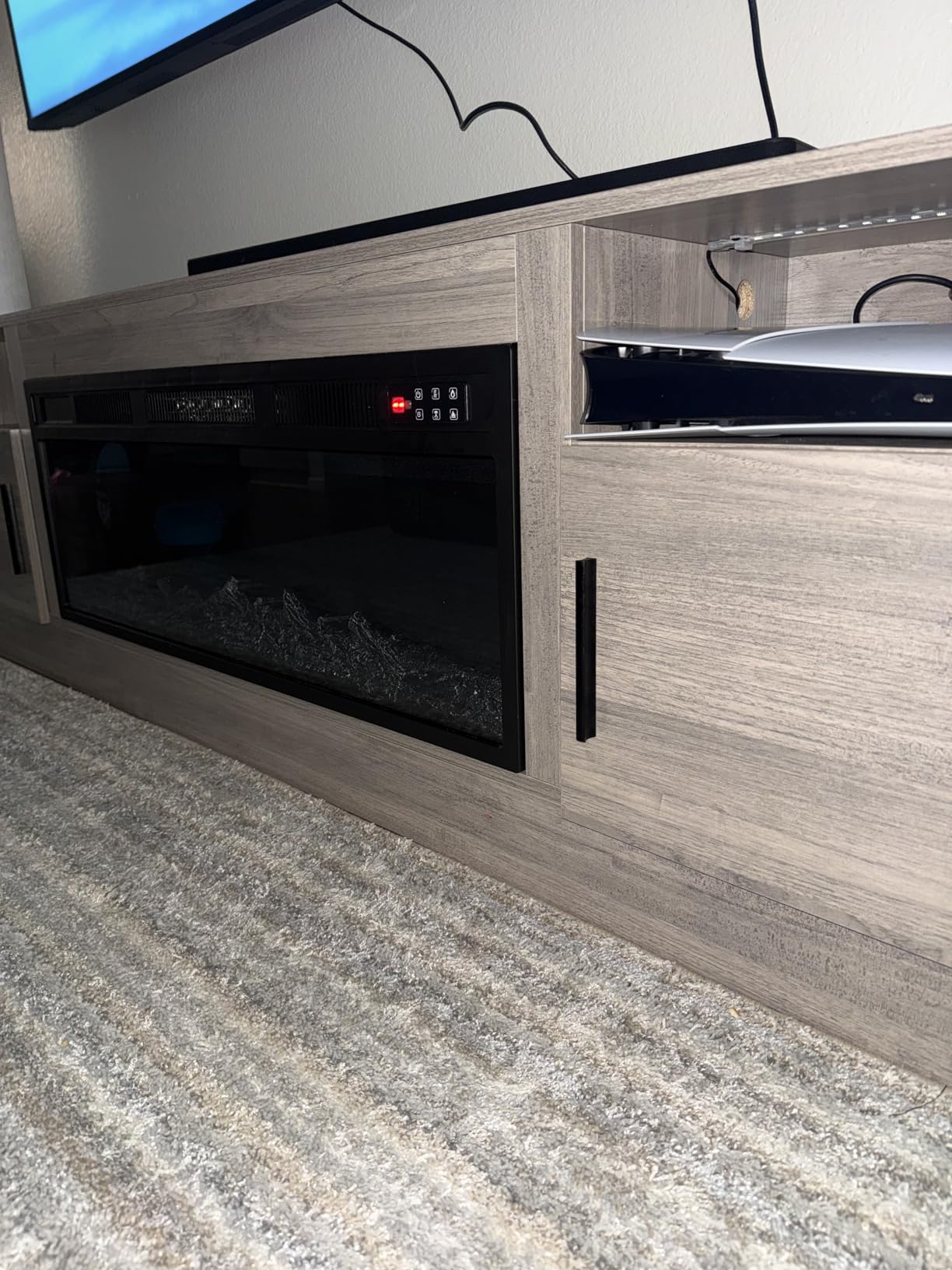 PRETZI Fireplace TV Stand with 36
