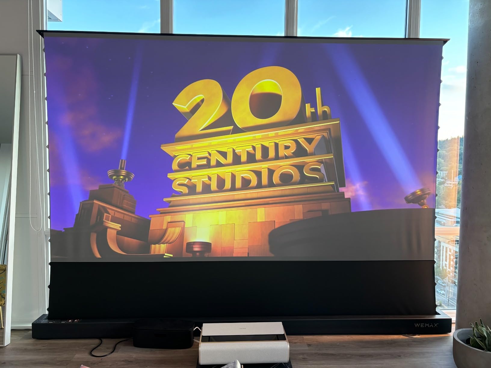 XGIMI AURA Series UST Laser Projector, Dolby Vision, IMAX Enhanced, 1,000,000:1 Dynamic Contrast Ratio, 0.177:1 Throw Ratio, Harman Kardon, 2300 Lumens AURA 2 ATV White customer photo 1