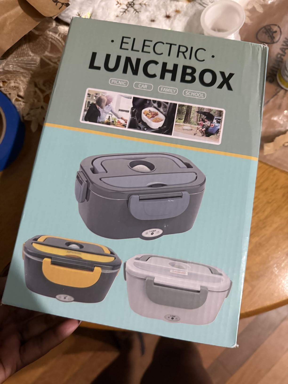 Electric Lunch Box 80W Heated Lunch Box for Adults 12/24/110V Portable Food Warmer LunchBox with 304 Stainless Steel Container for Office/Car/Truck(1.5L) customer photo 1