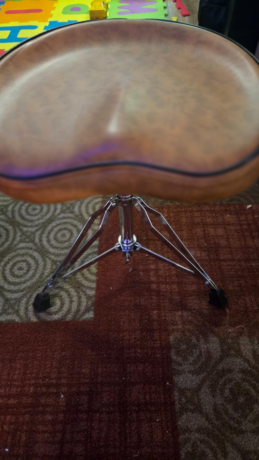 Donner Saddle Drum Throne, Height Adjustable Padded Seat Drum Stool customer photo 2