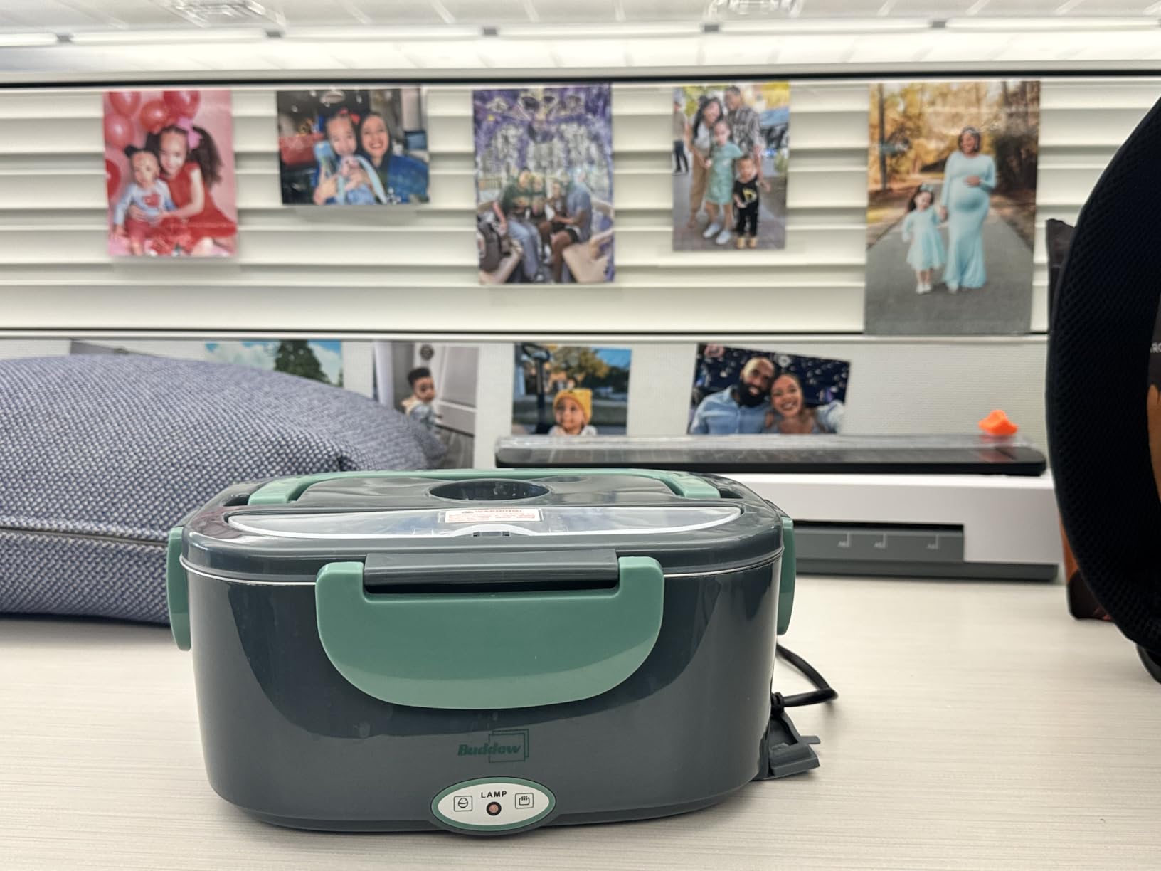 Buddew Electric Heated Lunch Box, 80W Fast Heating, 1.5L Food-Grade 304 Stainless Steel, 12V/24V/110V Portable Food Warmer for Car Truck Office Adults, Lonchera Electrica Portatil customer photo 1