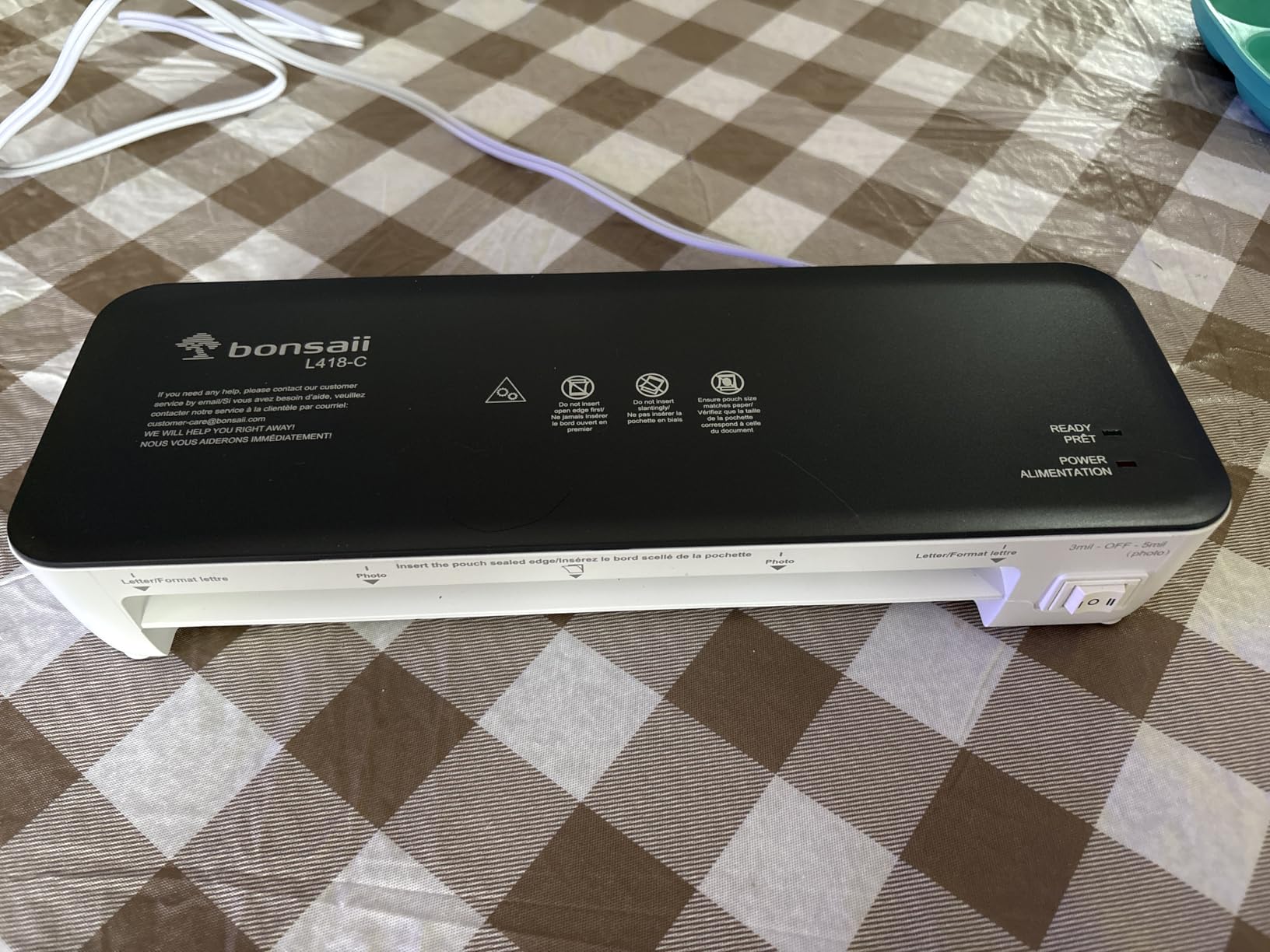 Bonsaii Laminator Machine, 9 Inch Laminators Machine with 50 Laminating Sheets, Laminator with Never Jam Technology for Doc/Posters/Photo, Simple Convenient for Home, Office and School - L418-C Grey customer photo 2