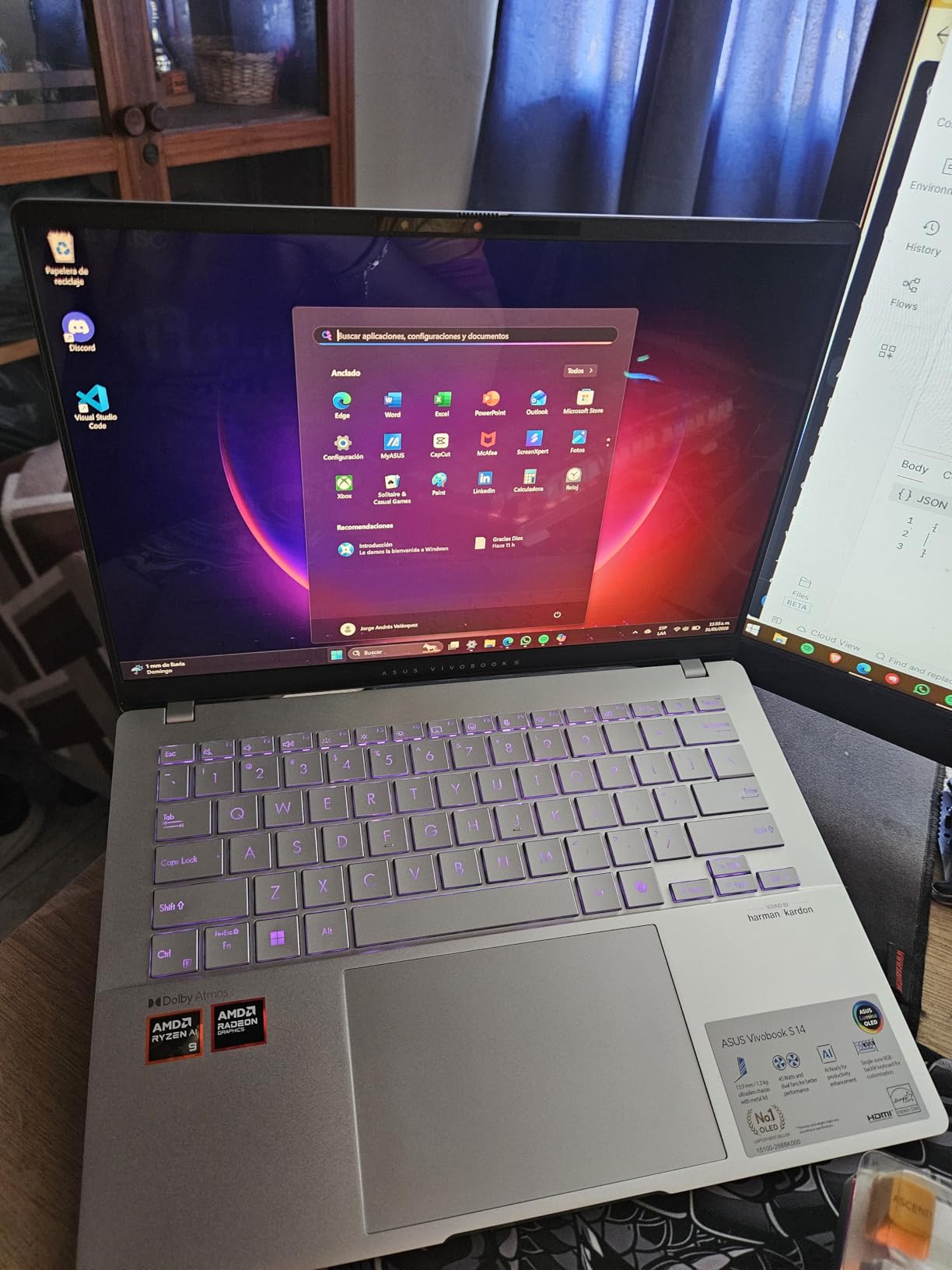 ASUS Vivobook S 14 OLED Slim Laptop, AMD Ryzen AI 9 365(10 Cores), 24GB, 512GB SSD, Customizable RGB Keyboard, Neutral Black, M5406WA-DS76 customer photo 1