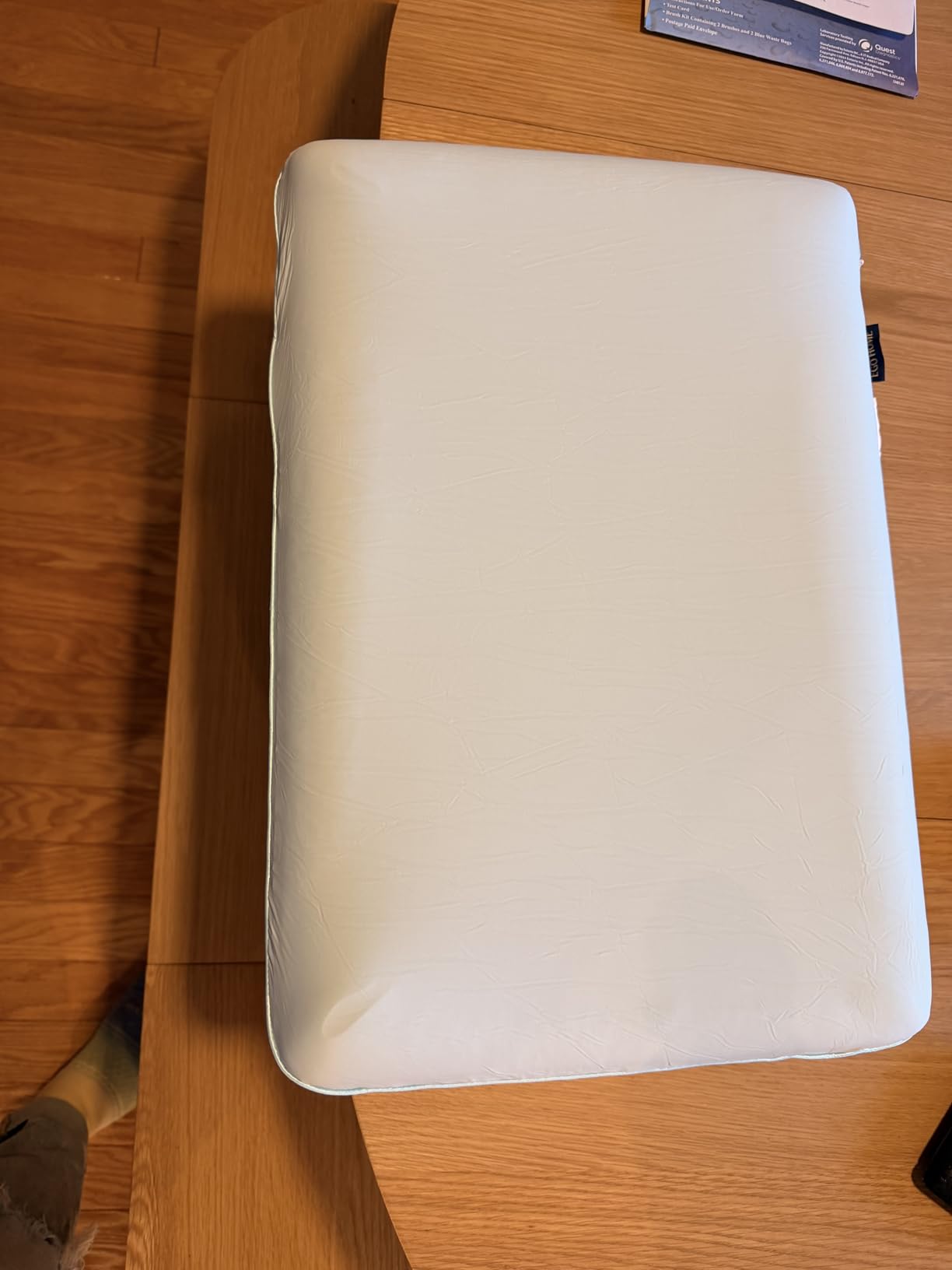EGOHOME Cooling Gel Memory Foam Pillow - Reversible Cooling Cover, Neck Support for Side, Back and Stomach Sleepers, Removable & Machine Washable, All-Season Comfort, Standard Size, Blue customer photo 1