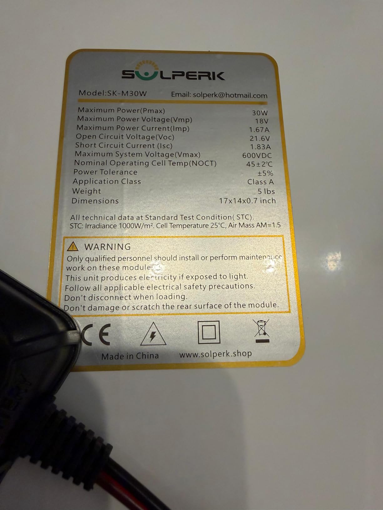 SOLPERK 30W Solar Battery Charger Solar Battery Maintainer + Upgrade 10A MPPT Charge Controller + Adjustable Mount Bracket for Car RV Boat Motorcycle,12V Waterproof Solar Panel Kit Trickle Charging customer photo 1
