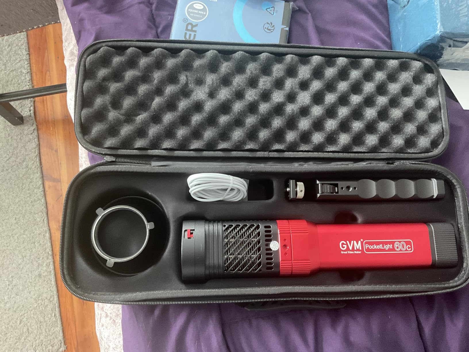 GVM PD60C RGB Video Light, 60W COB Photography Lighting, Portable Studio Light for Photographers, IP65 Water Resistant Handheld Spotlight with Bluetooth Control, 2700-6800K, 34200lux/0.5m customer photo 1