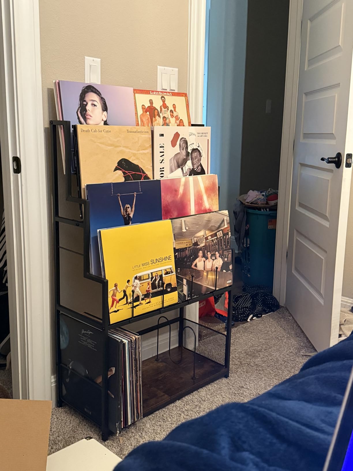 Cottage Charm 5-Tier Vinyl Record Storage Stand Holder with Record Display Shelf, Large Capacity Vinyl Organizer,150-280 Albums Storage Metal Record Rack for LP, CD, DVD, Magazine, Books customer photo 1