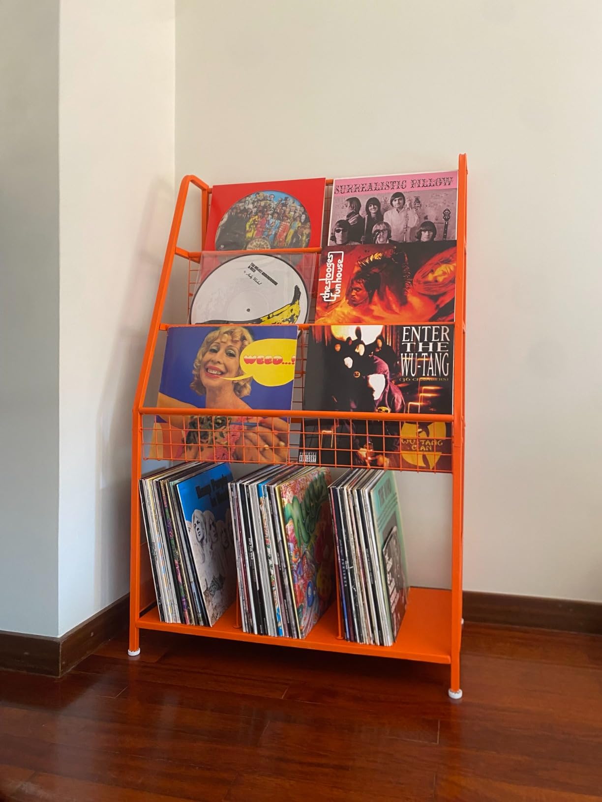 Cottage Charm 5-Tier Vinyl Record Storage Stand Holder with Record Display Shelf, Large Capacity Vinyl Organizer,150-280 Albums Storage Metal Record Rack for LP, CD, DVD, Magazine, Books customer photo 2