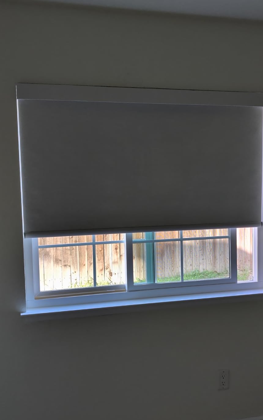 Aprilsmart Motorized Blinds with Remote, 100% Blackout Smart Blinds Compatible with Apple HomeKit Alexa Google Home- Voice and app Control customer photo 1