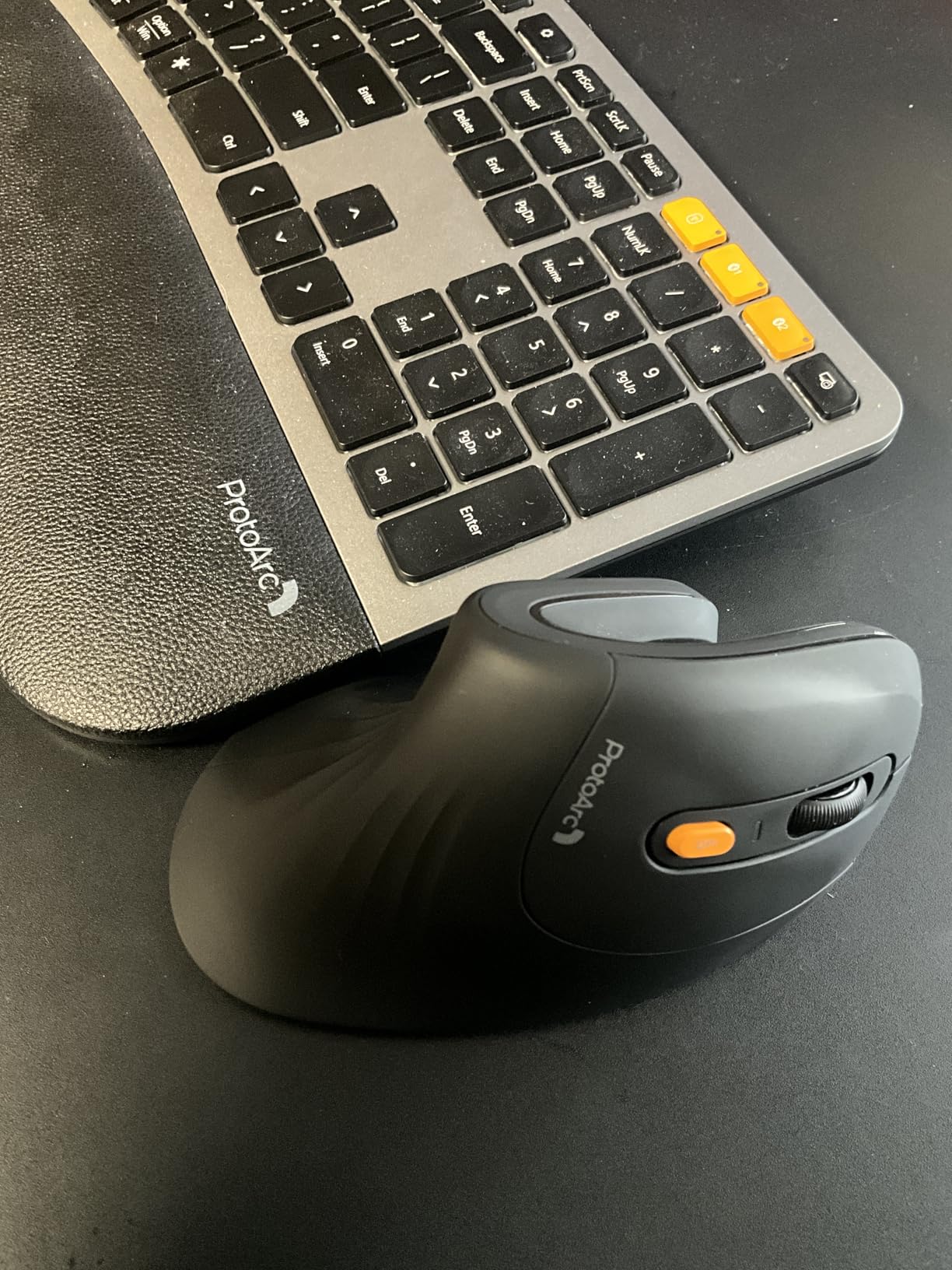 ProtoArc Ergonomic Mouse, EM11 NL Bluetooth Rechargeable Wireless Vertical Mouse, 3 Multi-Device Connectivity for Computer/PC/Laptop, 2.4GHz USB-A Optical Mice for Windows, Mac OS, Blue customer photo 1
