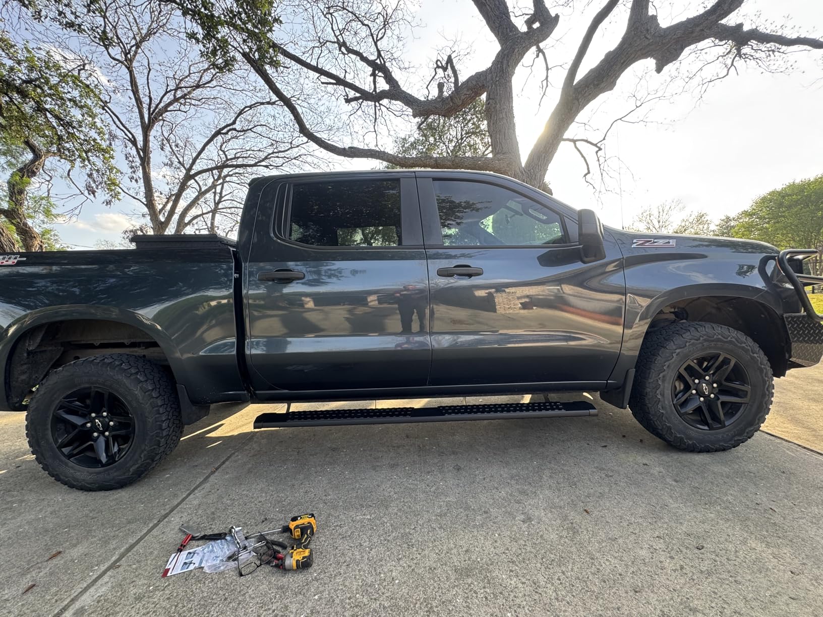 Crew Cab Running Boards Side Steps for 2019-2026 Chevy Silverado & GMC Sierra 1500, 2020-2026 2500 HD 3500 HD customer photo 1