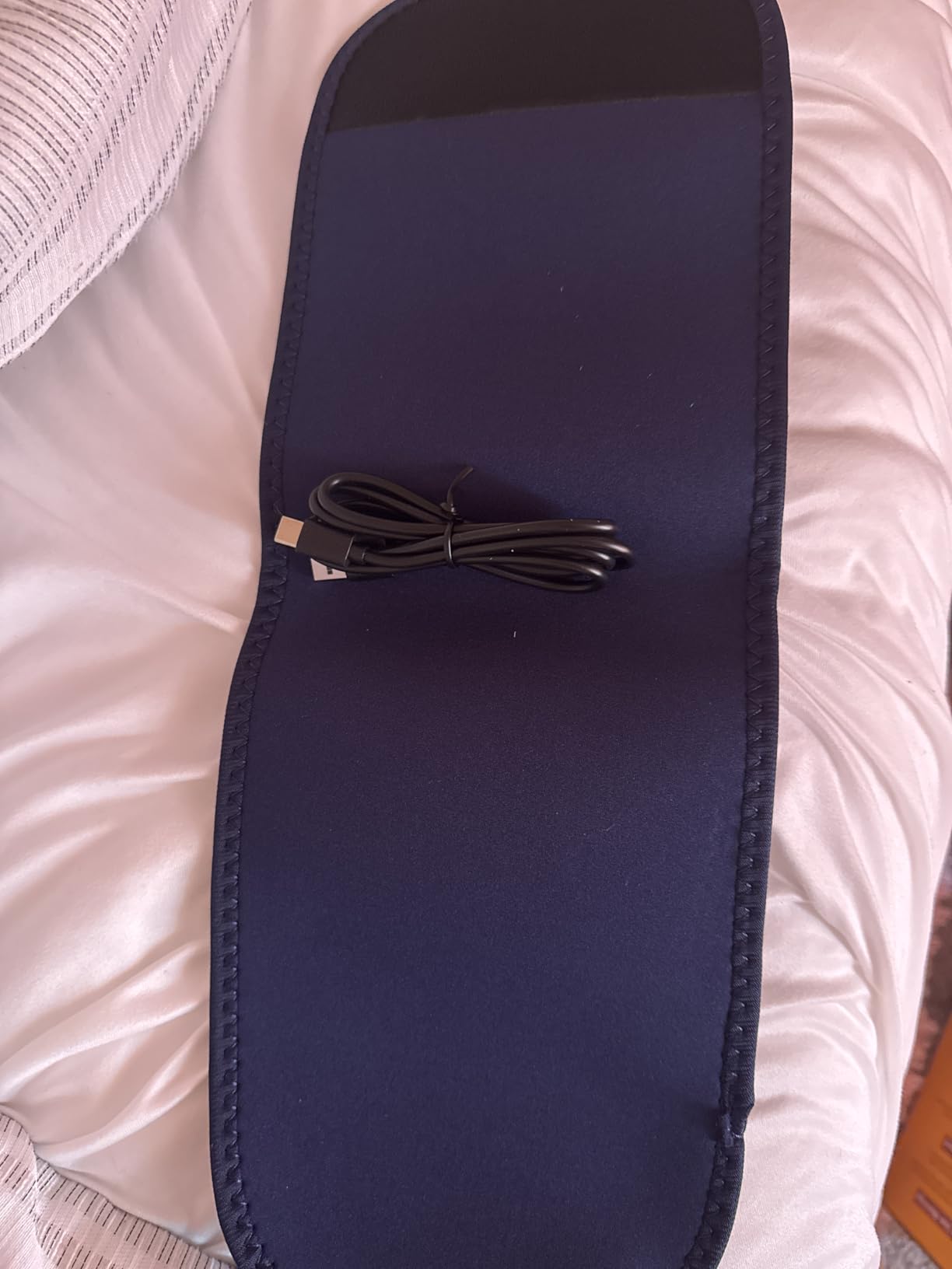 Cordless Back Massager Belt - FSA-HSA Eligible Red Light Therapy Massage Belt with 5 Heating Levels,3 Vibration Modes, Lower Back Massager for Pain Relief Deep Tissue,4 Motors,Battery-Powered (Blue) customer photo 2