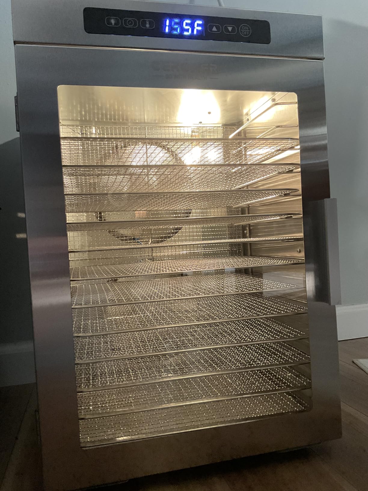 Commercial Food-Dehydrator Machine 14 Trays, 1200W Fruit Dehydrator,11.98ft² Meat Dryer for Jerky,190ºF Temperature Control,24H Large Food Dryer for Beef customer photo 1