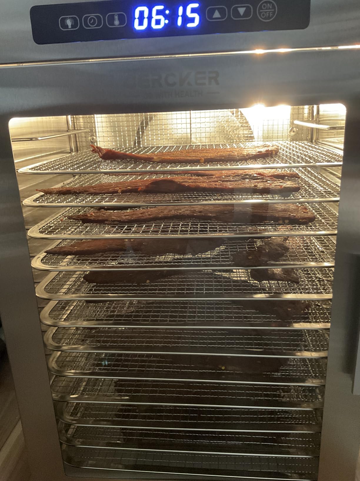 Commercial Food-Dehydrator Machine 14 Trays, 1200W Fruit Dehydrator,11.98ft² Meat Dryer for Jerky,190ºF Temperature Control,24H Large Food Dryer for Beef customer photo 2