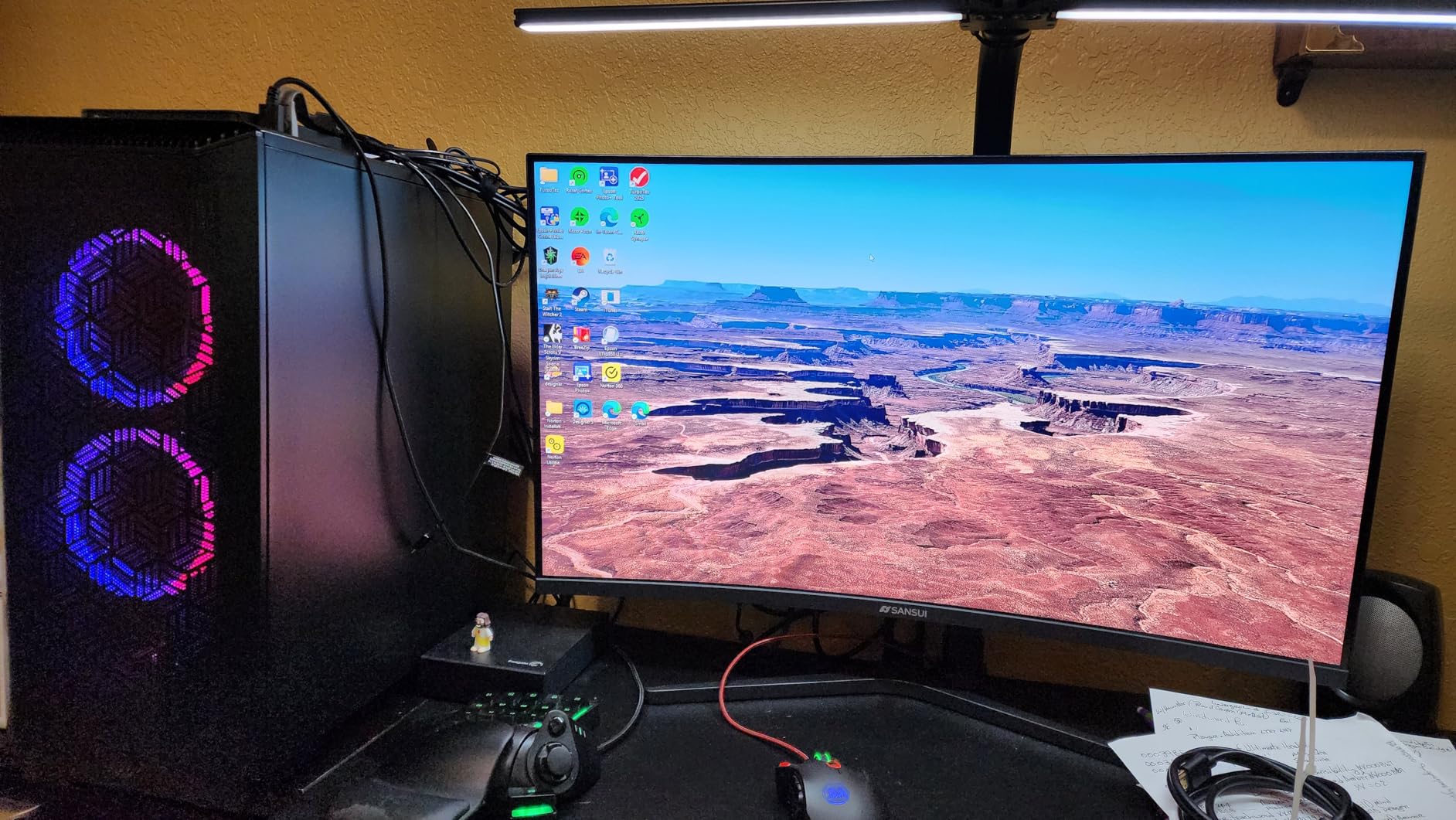 SANSUI 32 Inch Curved 240Hz Gaming Monitor High Refresh Rate, FHD 1080P Gaming PC Monitor HDMI DP1.4, Curved 1500R, 1Ms MPRT, HDR,Metal Stand,VESA Compatible(DP Cable Incl.) customer photo 1