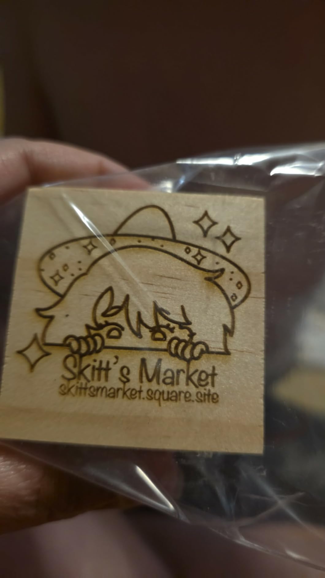ExcelMark Custom Logo Stamp - Personalized Wood Rubber Stamp - Upload Your Own Image (2