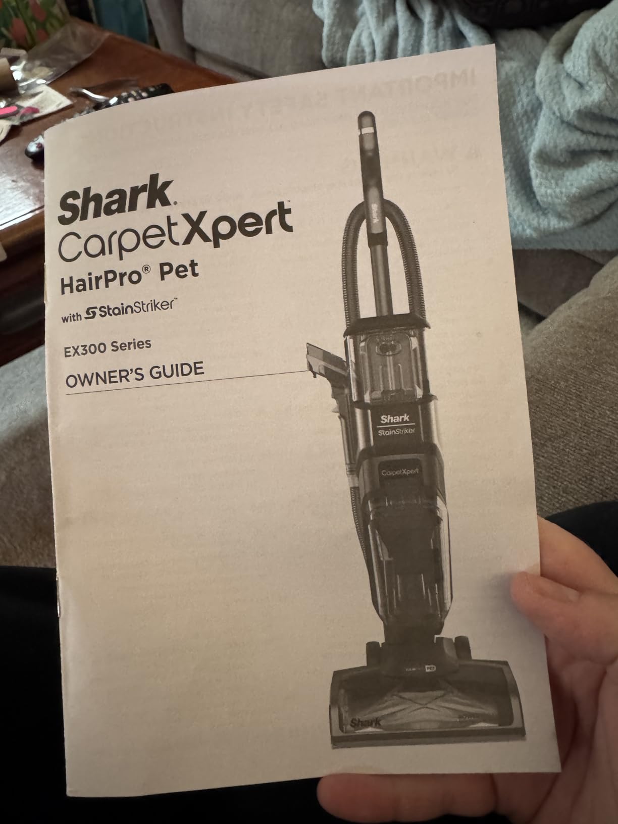 Shark CarpetXpert HairPro | Upright Carpet, Area Rug & Upholstery Cleaner | StainStriker Handheld Tough Stain Remover & Onboard Self Clean | Pet Hair Pickup & Odor Removal | 4 Tools | Copper | EX301 customer photo 2
