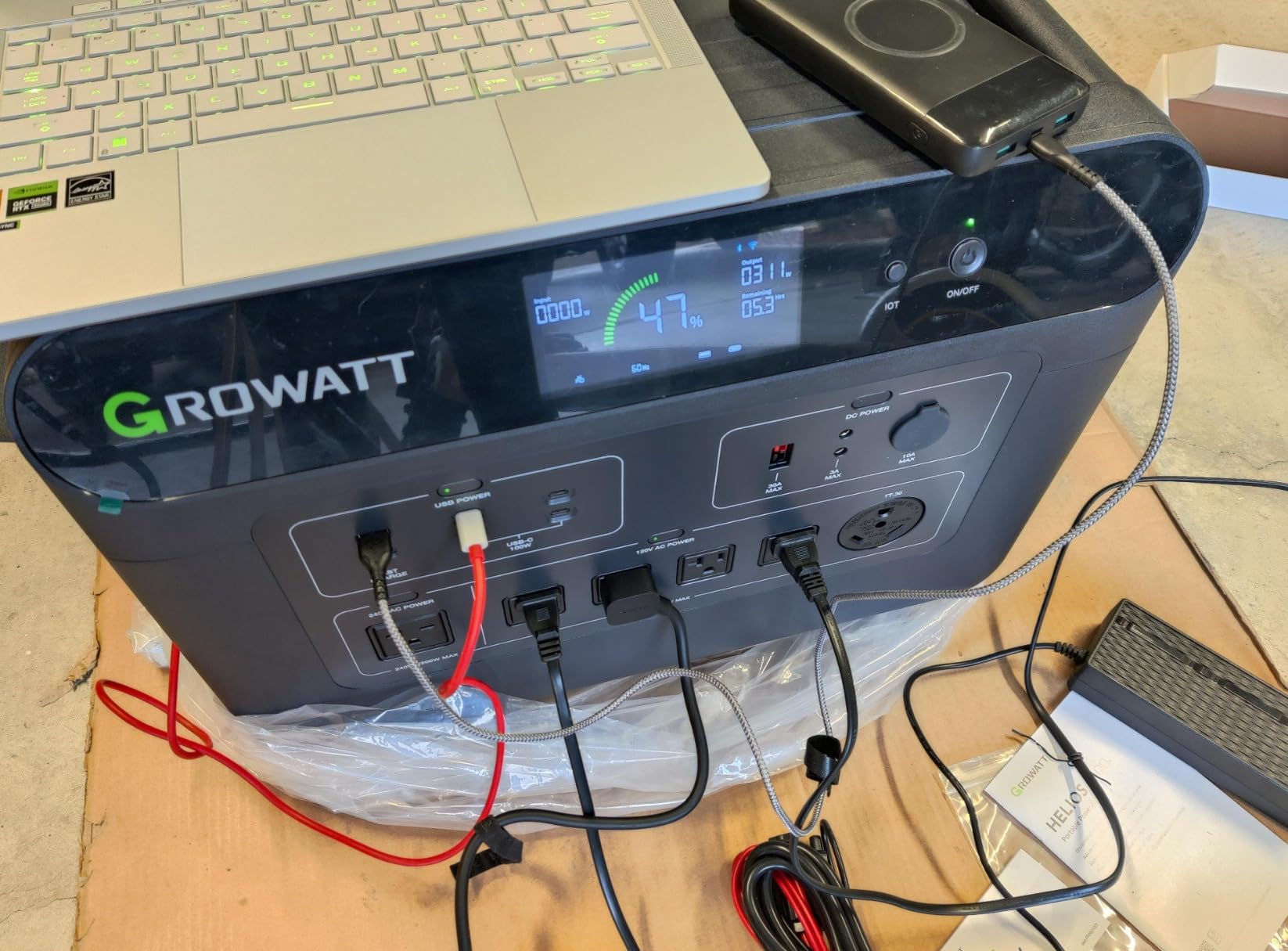 GROWATT Portable Power Station 3600Wh, HELIOS 3600 Electric Solar Generator for Home Use, Expandable to 240V/7200W AC Output, up to 36kWh, LFP Battery for Emergencies customer photo 2