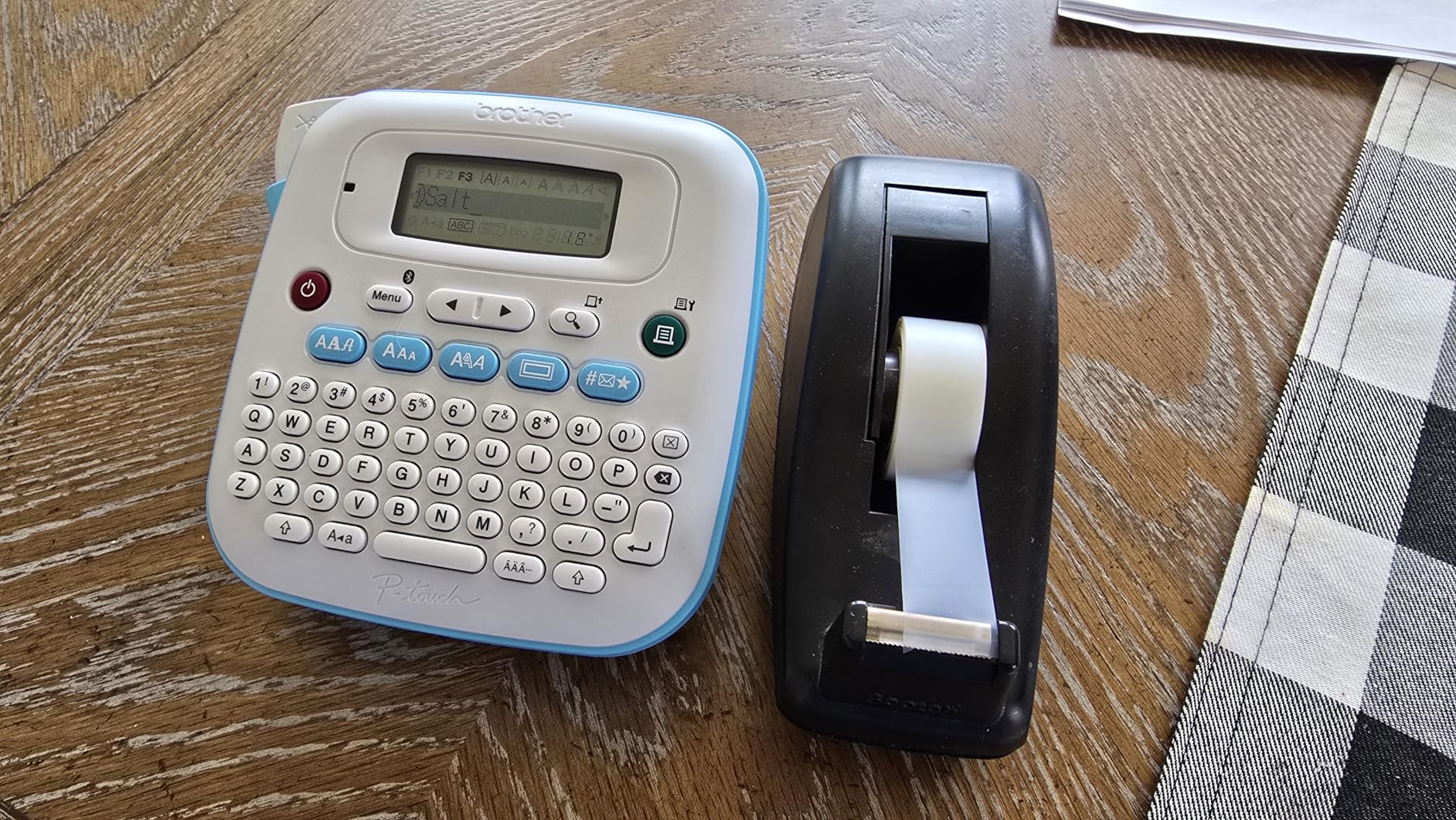 Brother P-Touch N25BTV3 Personal Connected Label Maker, Bluetooth (Bundle), Design&Print2 app, Portable, Handheld, 3 Sample Label Tapes Included, Prints with Btag customer photo 1