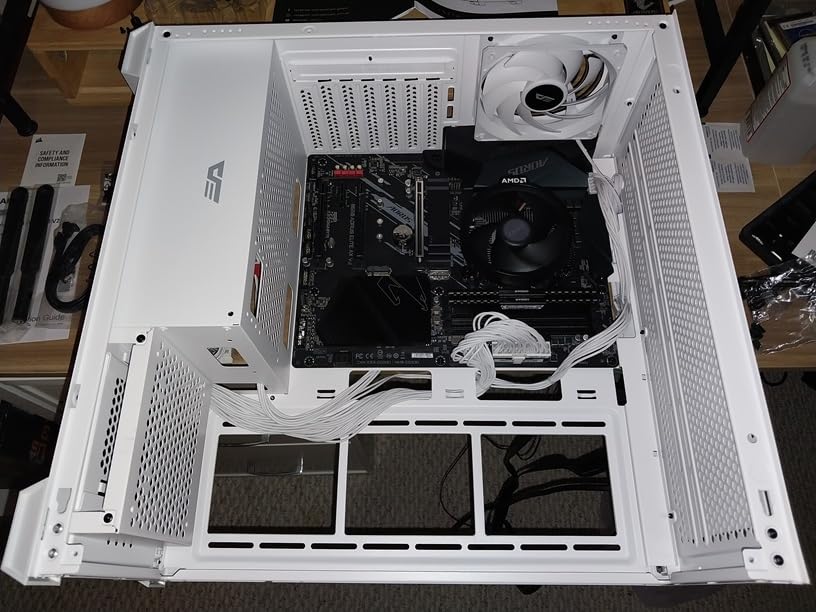 darkFlash ATX Mid-Tower PC Case, Pre-Install 1 Non-LED PWM Fans Computer Case, Full View Dual Tempered Glass Gaming PC Case, Type C Port, Supports up to 360mm Water Cooling Radiator, Black(DS900) customer photo 1