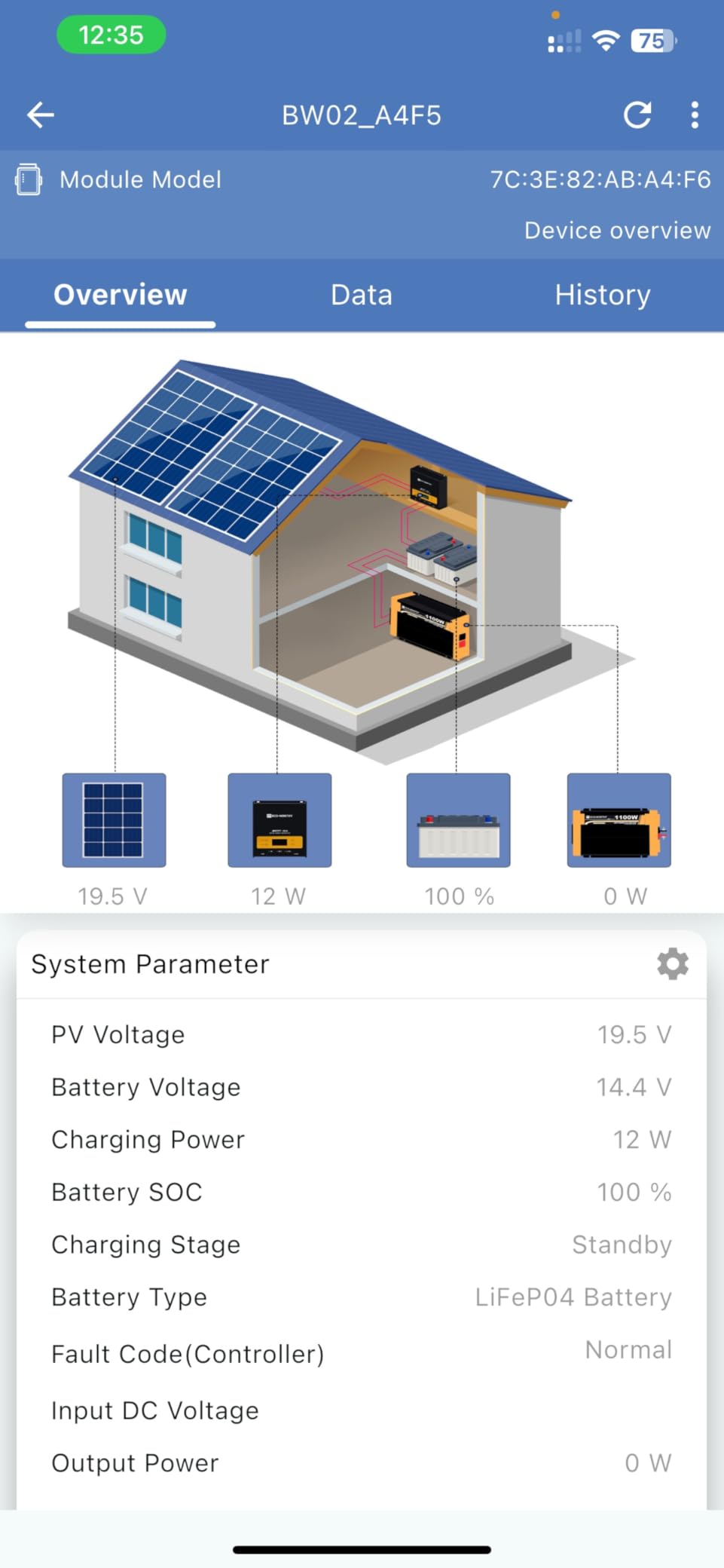 ECO-WORTHY 60A MPPT Solar Charge Controller with Bluetooth&WiFi, Max PV Input 150V,12/24/36/48V Solar Panel Regulator for Lead-Acid/Lifepo4 Battery in Solar System RV customer photo 1