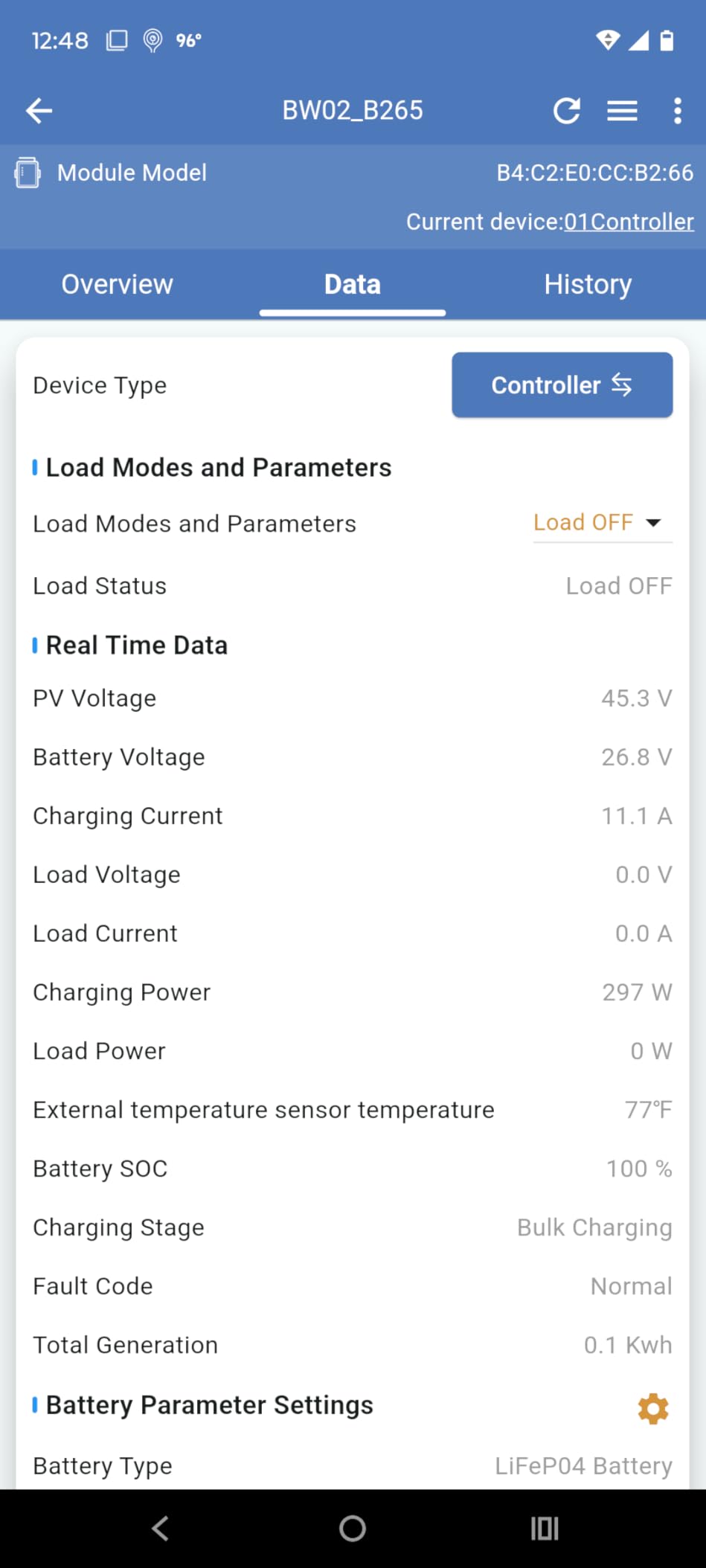 ECO-WORTHY 60A MPPT Solar Charge Controller with Bluetooth&WiFi, Max PV Input 150V,12/24/36/48V Solar Panel Regulator for Lead-Acid/Lifepo4 Battery in Solar System RV customer photo 2