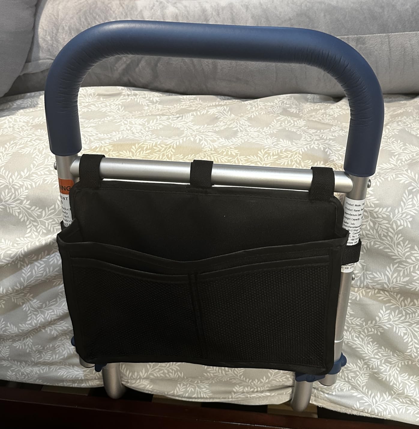 Bed Rails for Elderly Adults Safety, Height Adjustable Bed Assist Rail for Seniors with Storage Organizer and Non-Slip Handle, Bedside Fall Prevent Grab Bar customer photo 2
