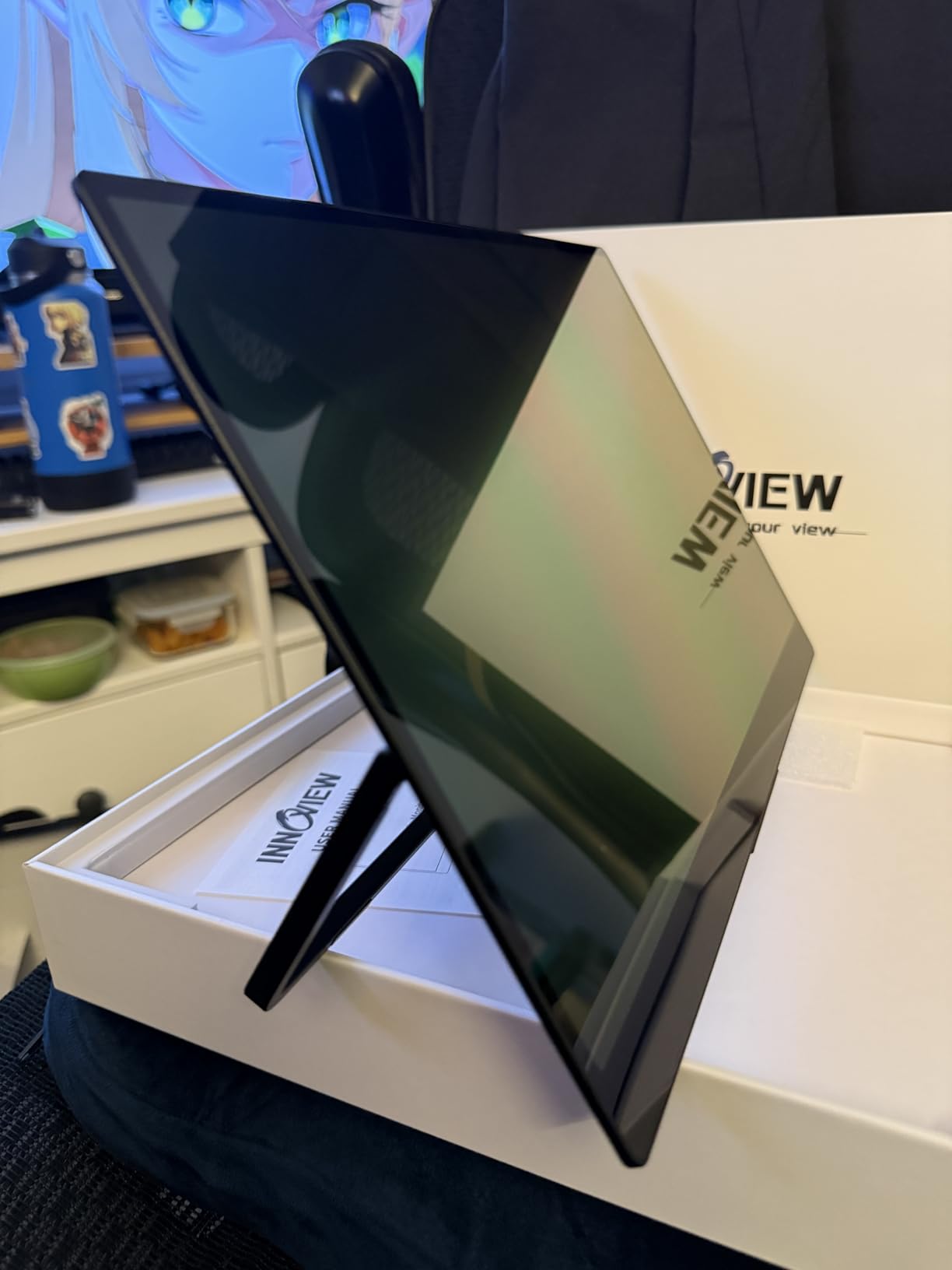 InnoView 14 Inch OLED Portable Monitor 4k UHD 3840x2400 Portable Monitor 100% DCI-P3, 100000:1 Contrast, Built-in Speakers, Travel Monitors for Laptop PC MAC Phone customer photo 2